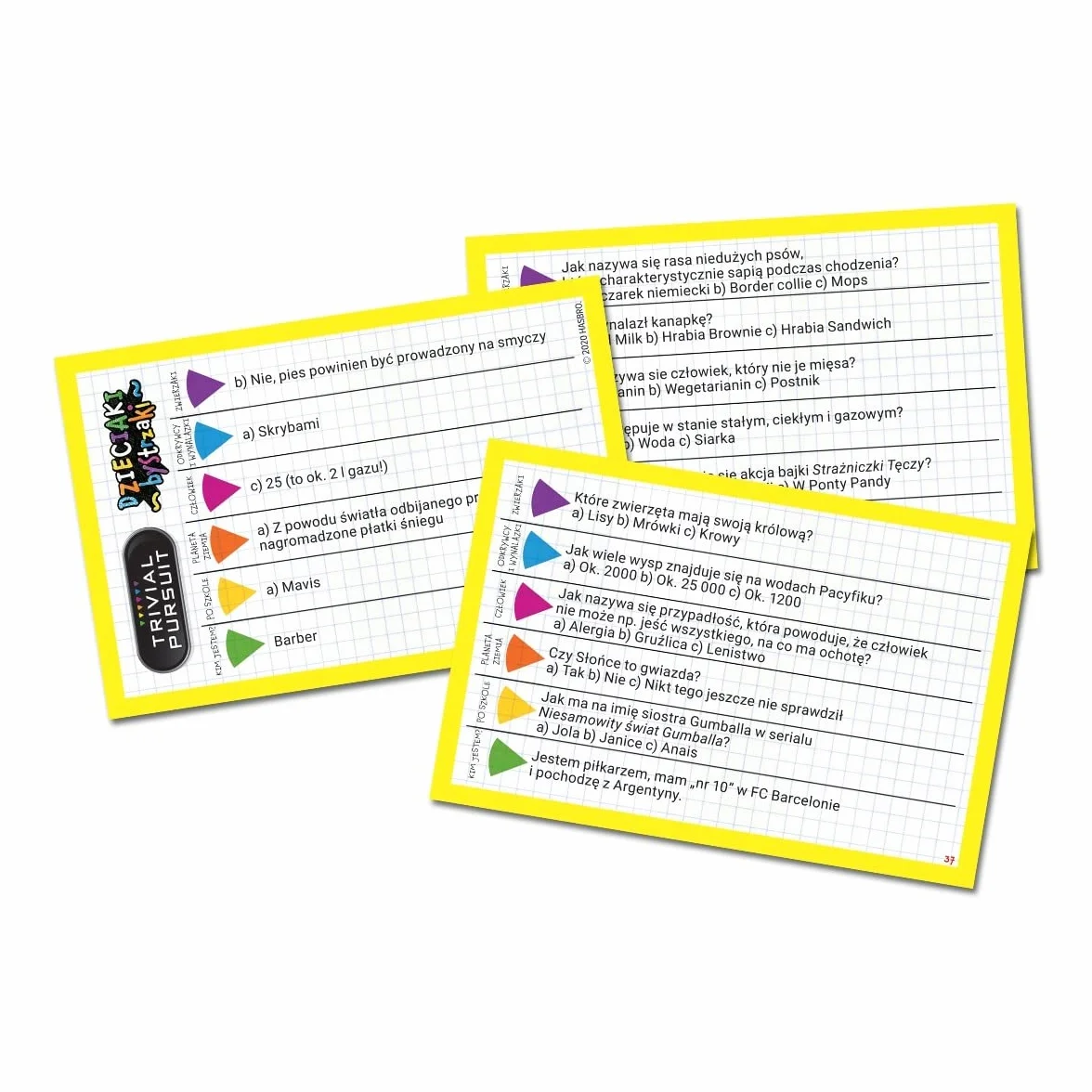TRIVIAL PURSUIT Dzieciaki Bystrzaki, gra karciana dla dzieci i rodziców, edukacja przez zabawę
