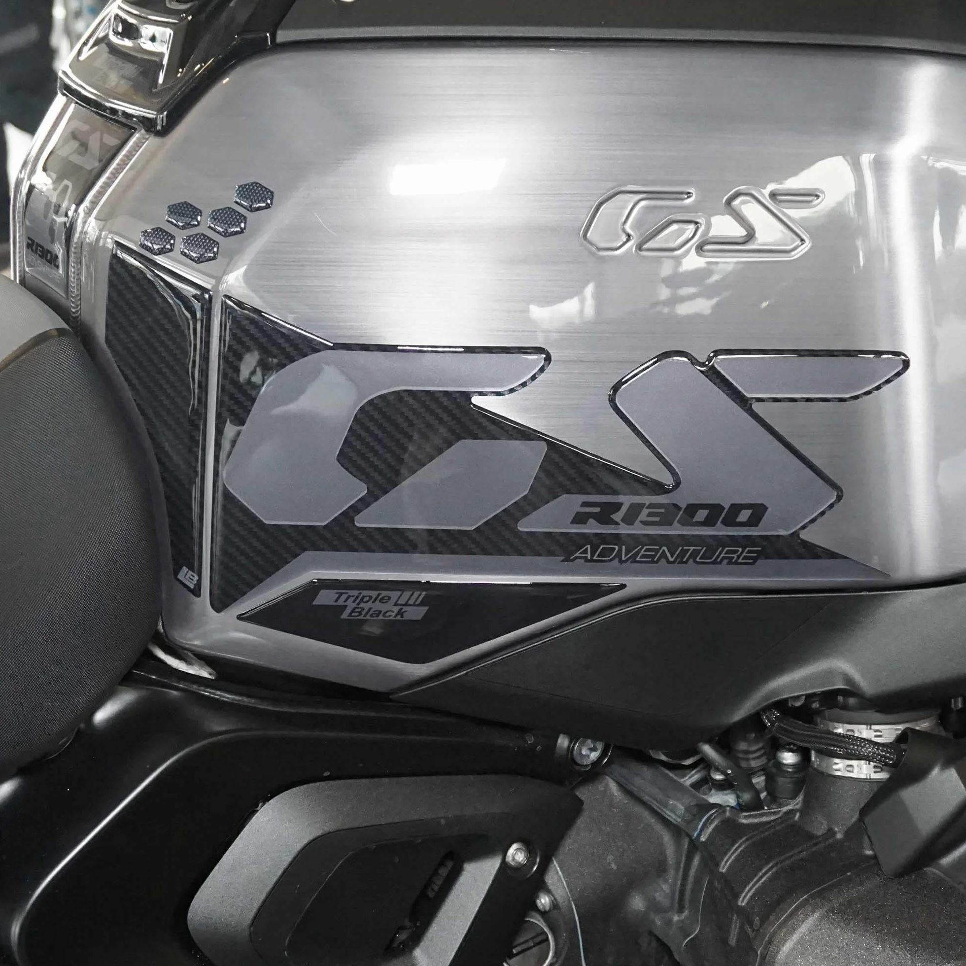 labelbike - Naklejki 3D z żywicy, Ochrona i Dekoracje boczne Motocykli kompatybilne z BMW R1300 GS Adventure - Szare