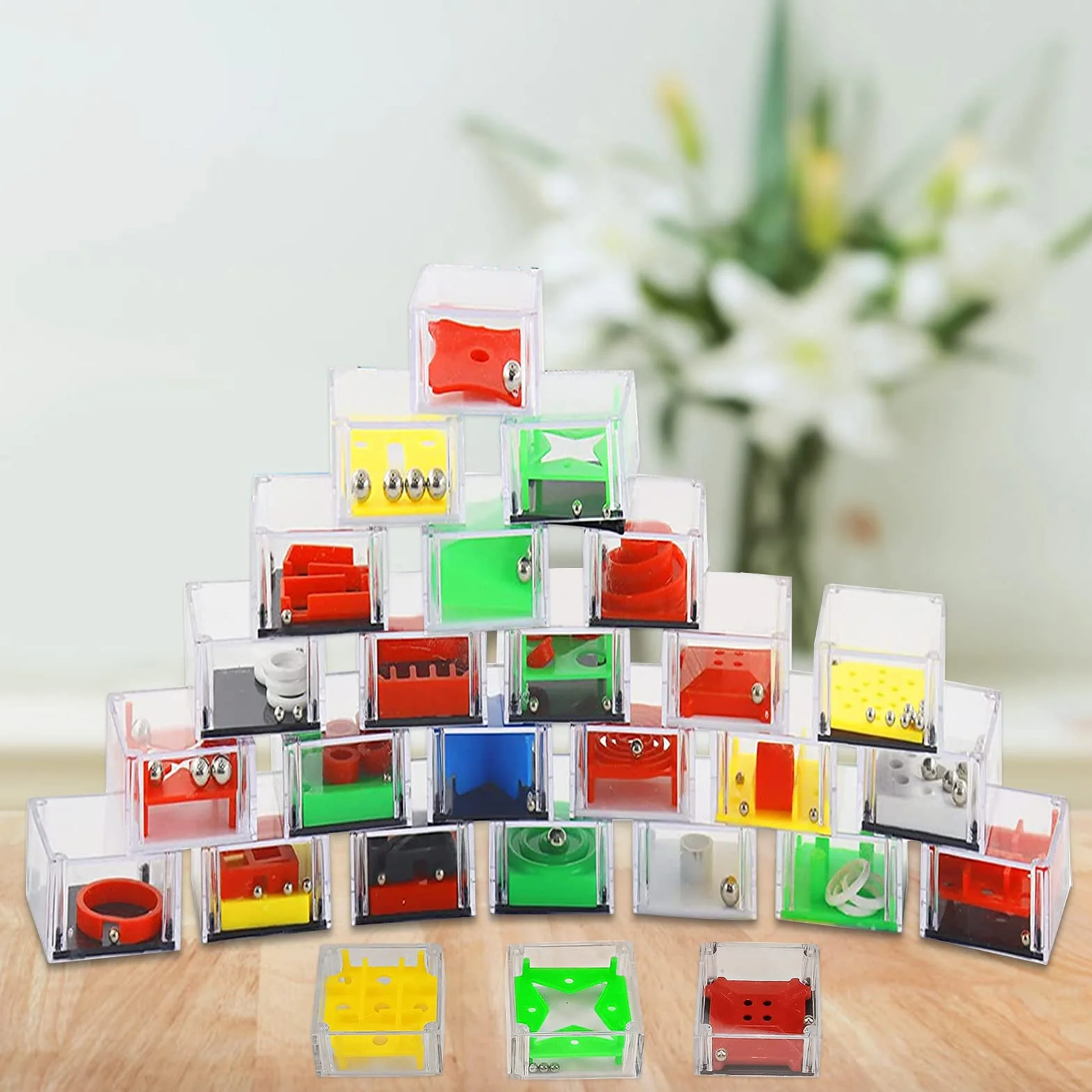 Mini Puzzle Games - 24-częściowy labirynt kostki 3D, gra zręcznościowa, łamigłówki i zabawki edukacyjne dla dorosłych i dzieci