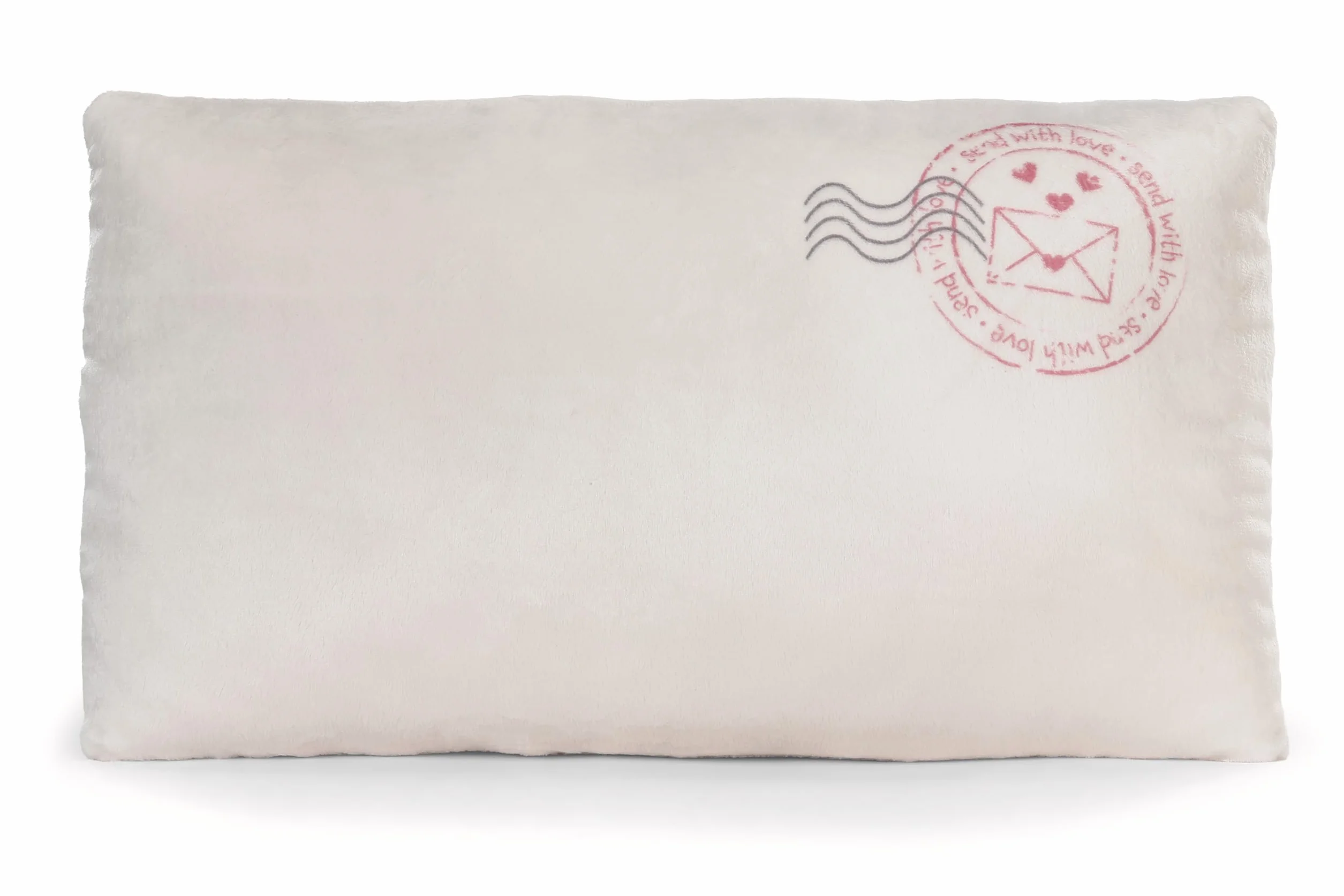 NICI Love 62617 Pluszowa poduszka z pandą, puszysta poduszka do przytulania dla dzieci i dorosłych, idealna do domu, przedszkola lub na podróż, 43 x 25 cm, biała
