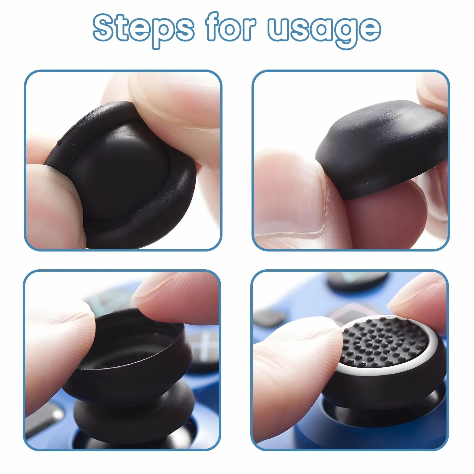 Silikonowe nakładki na joystick, 20 sztuk, silikonowe nakładki ochronne na joystick, akcesoria ochronne, kompatybilne z PS5, PS4, PS3, PS2, Xbox 360, Switch Pro, Xbox One