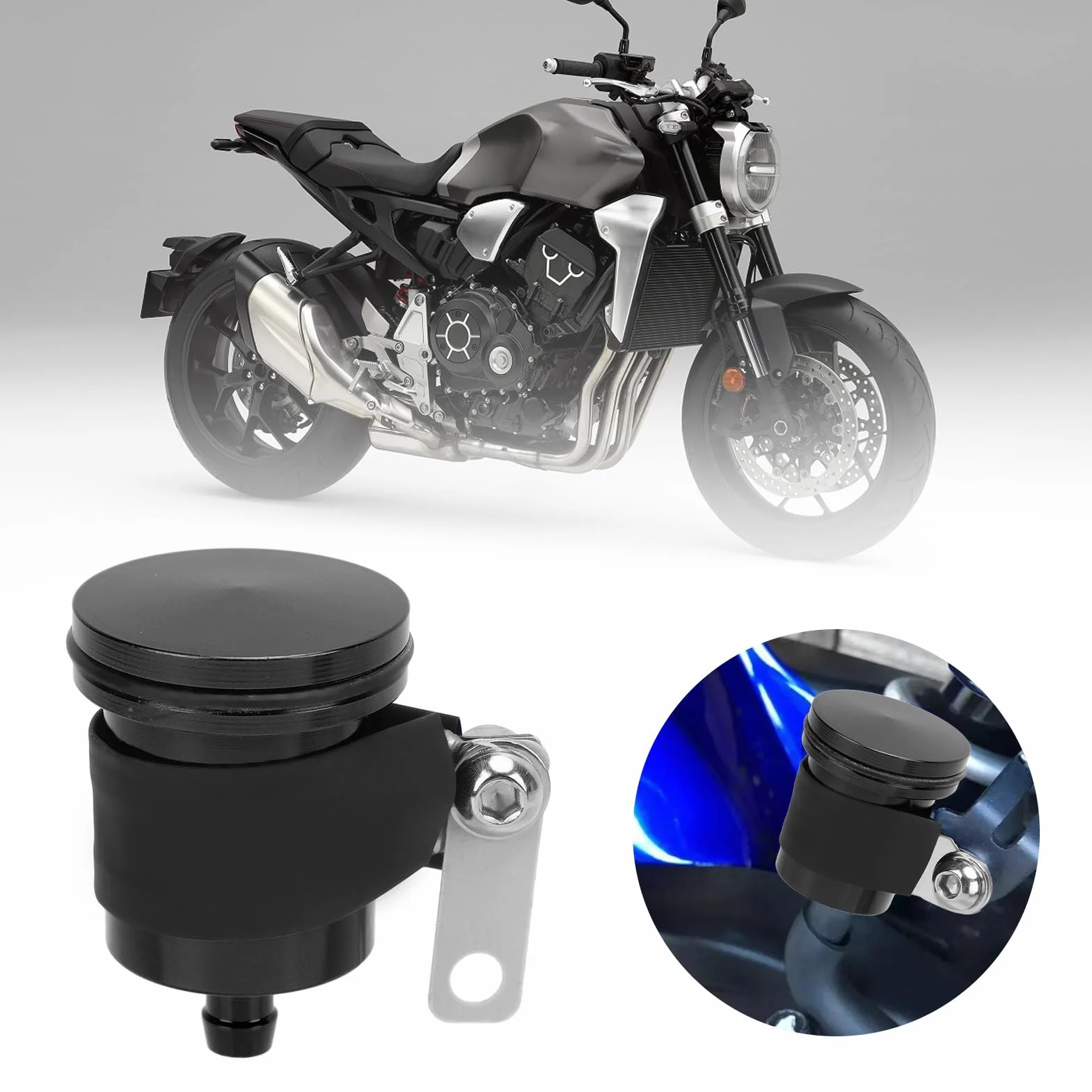 Zbiornik Płynu Hamulcowego Motocykla Uniwersalny Aluminiowy Cylinder Hamulcowy Kubek dla YZF R1 R3 R6 R25 R15 R125 600R 40ml Uniwersalny Zbiornik Płynu Hamulcowego Motocykla