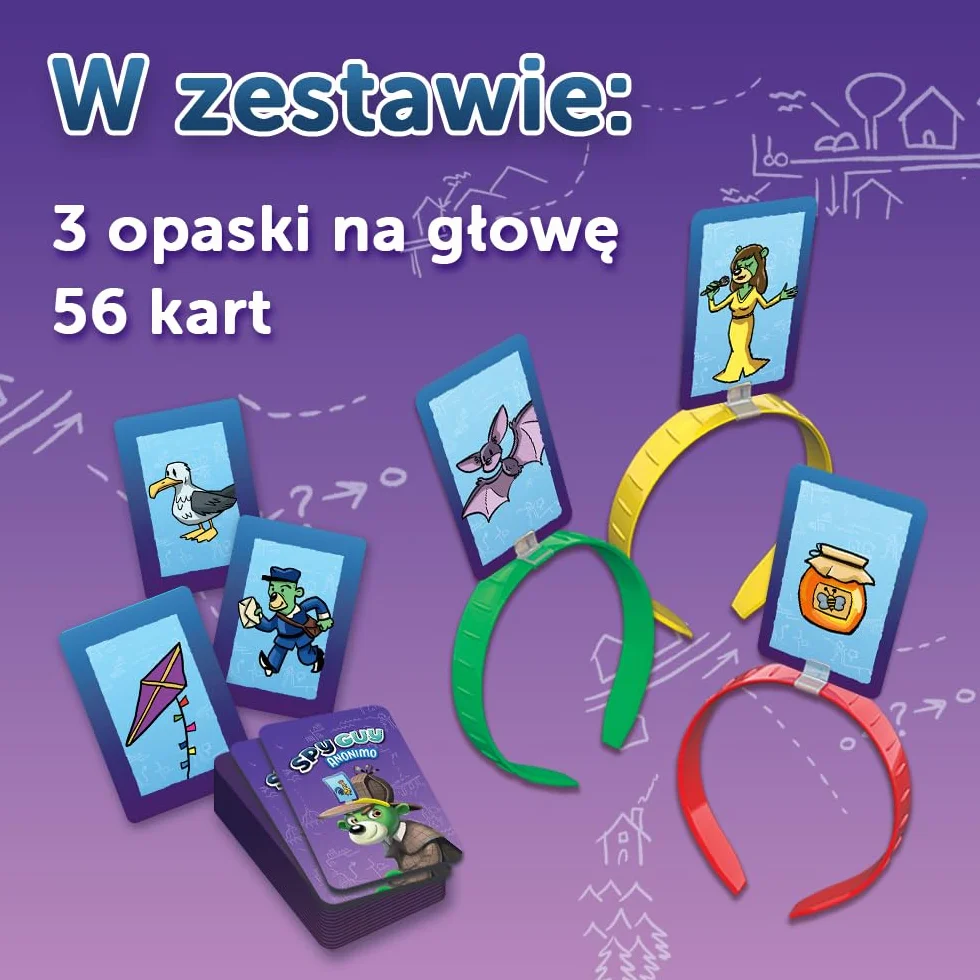 Trefl - Anonimo Spy Guy - Rodzinna Gra Podróżna, Szybka Zgadywanka w Kieszonkowym Formacie, dla Dorosłych i Dzieci od 4 lat