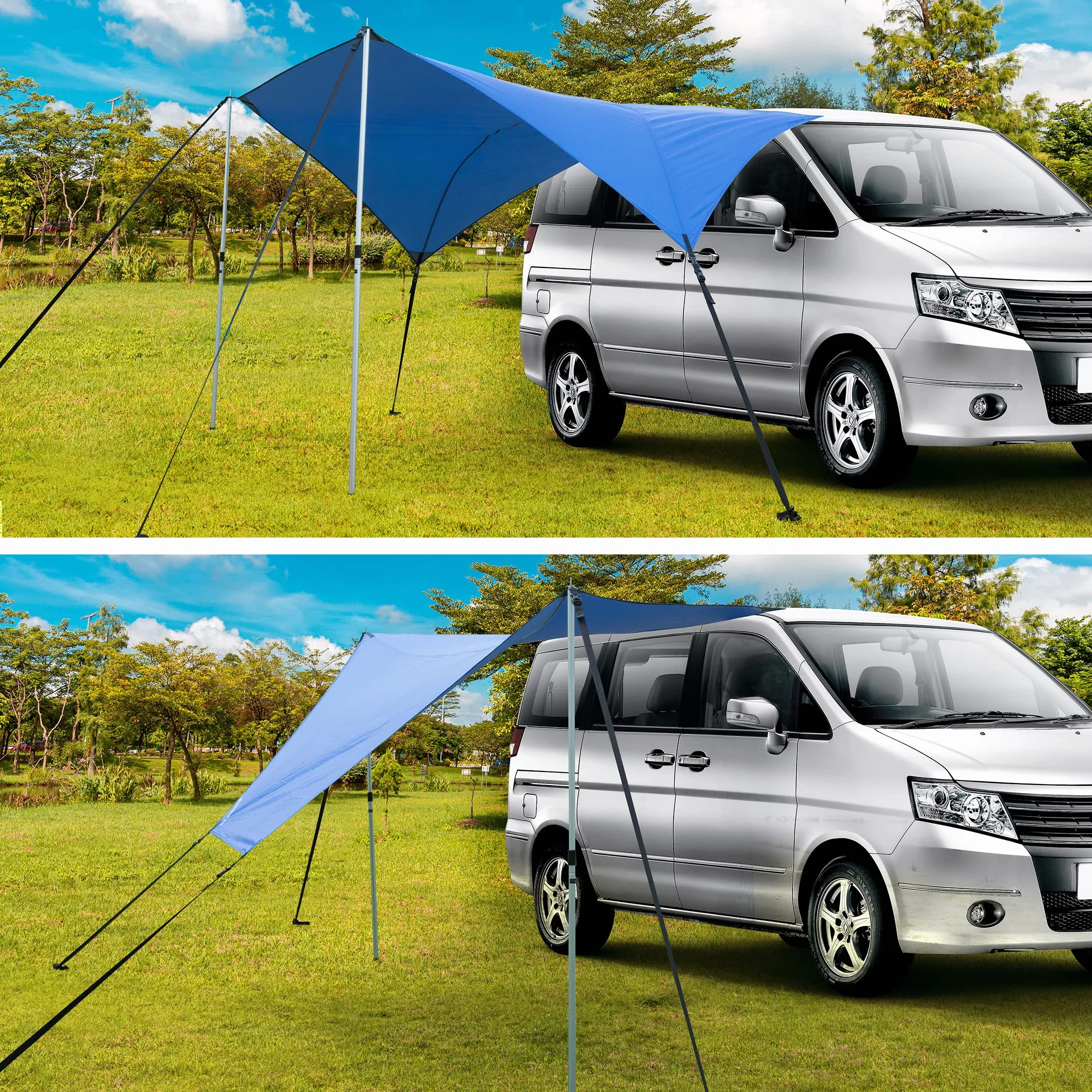 Ultrasport Tendalino Z Auto-Baldacchino Ochrona Podeszwy Wytrzymały Materiał Niebieski