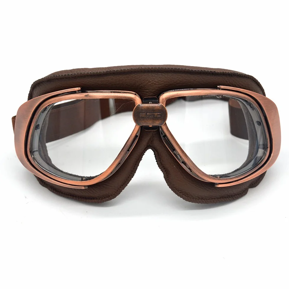 Gogle motocyklowe Vintage Pilotenbrille Cruiser Scooterbrille Outdoor Sandbrille Bike Racer Cruiser Touring Eyewear