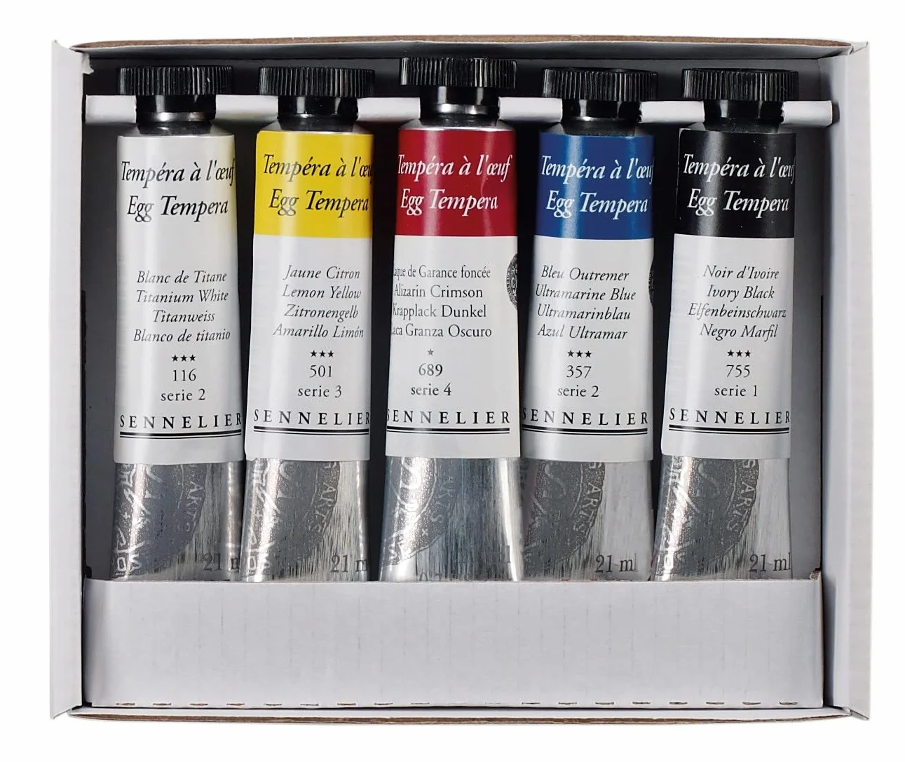 Sennelier Zestaw startowy do jajek tempera 5 x 21 ml tubki