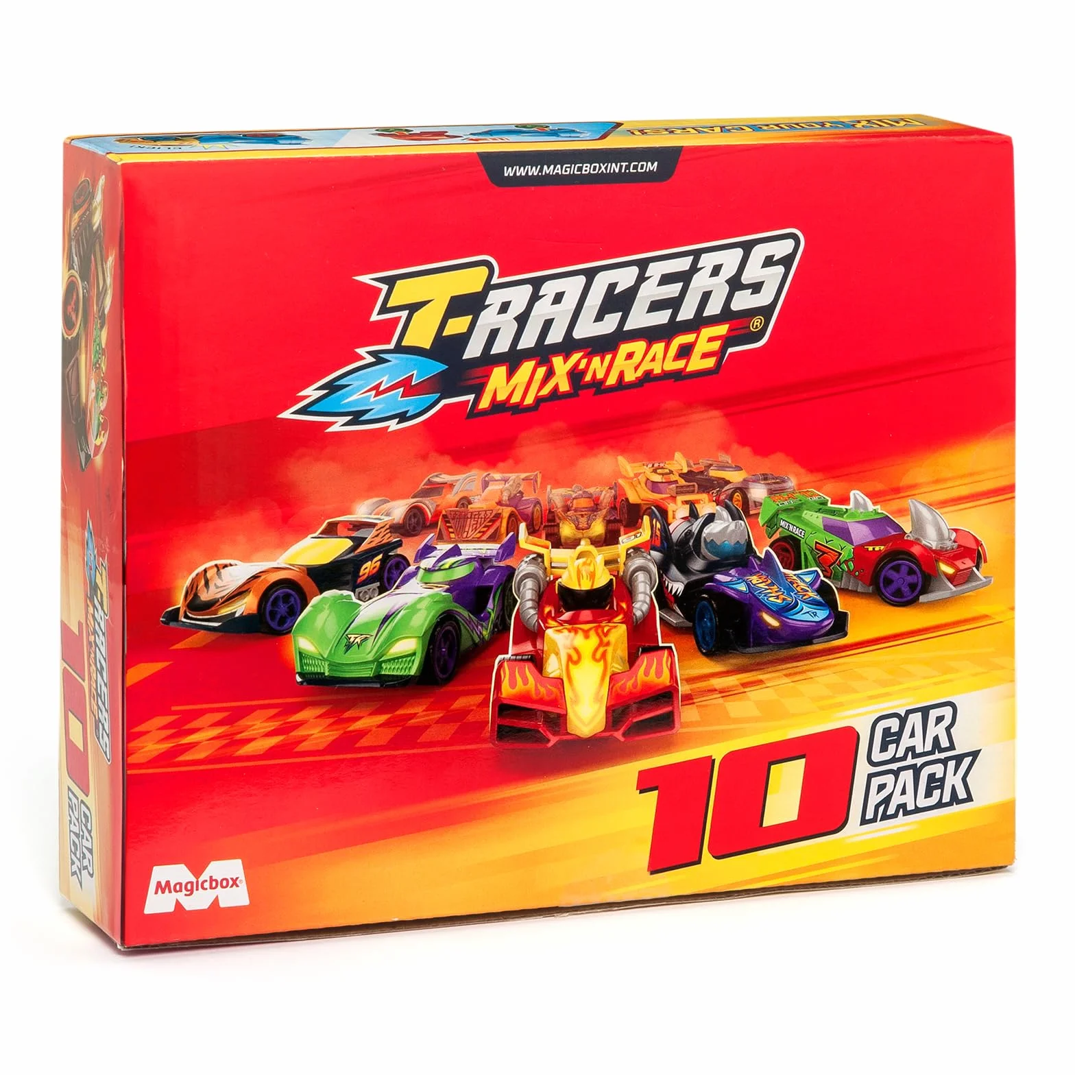 T-Racers Mix ´N RaceKolekcja 10 Samochodów Kolekcjonerskich, Każdy Samochód Demontowalny w Dwóch Części Z Wymiennymi Częściami
