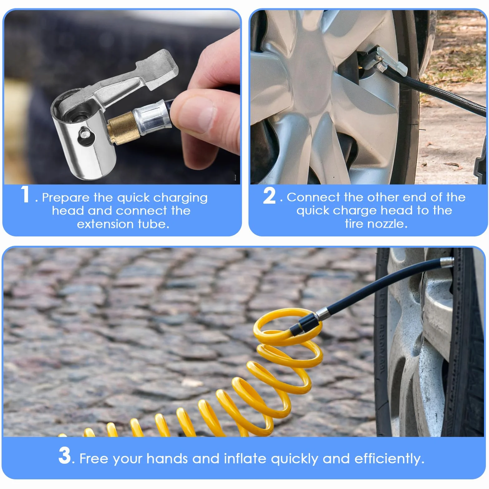 Adapter zaworu samochodowego 8 mm 2 sztuki pneumatyczny uchwyt dźwignia do pompki powietrza