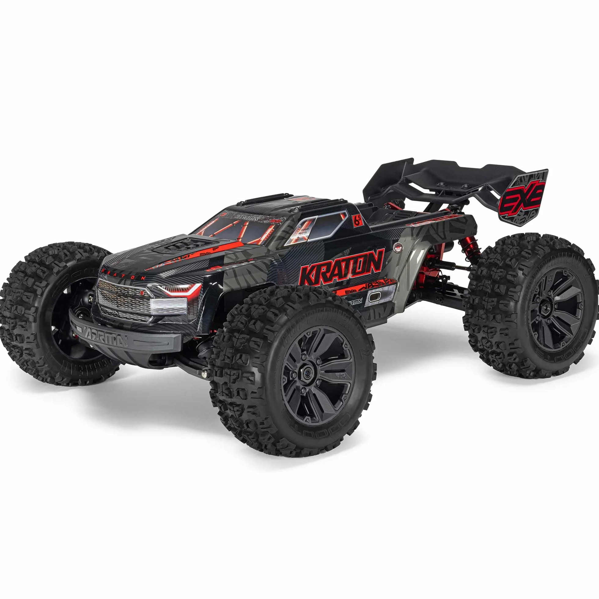 ARRMA Kraton 6S EXB Ready to Run, model 2025 Clipless Body, Basher Monster Truck RC zdalnie sterowany, wyjątkowo mocny i stabilny z silnikiem bezszczotkowym, bez akumulatora i ładowarki
