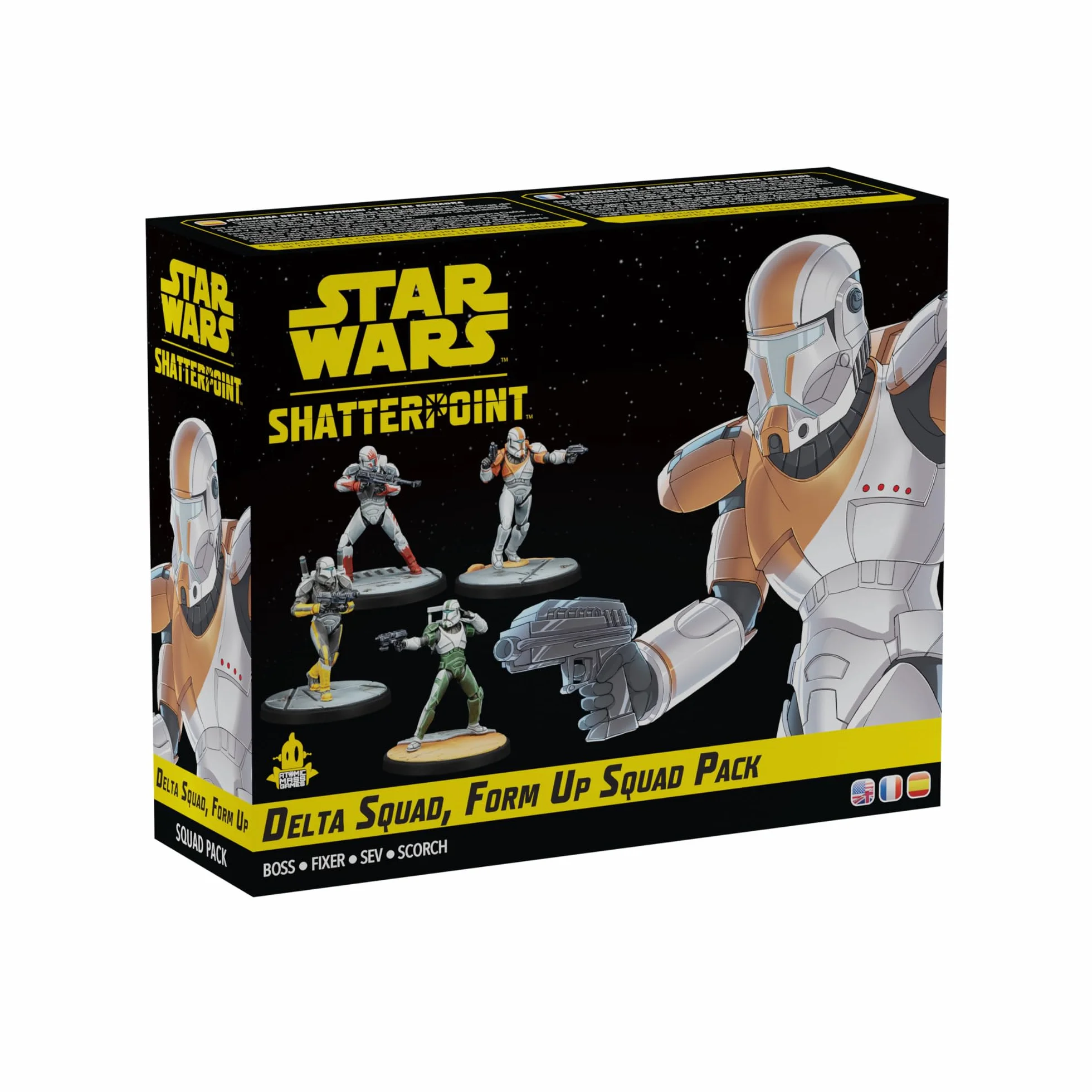Asmodee | Star Wars: Shatterpoint Delta Squad, Form Up Squad Pack | Miniatury stołowe | Wiek 14+ | 2 graczy | Czas gry ponad 90 minut