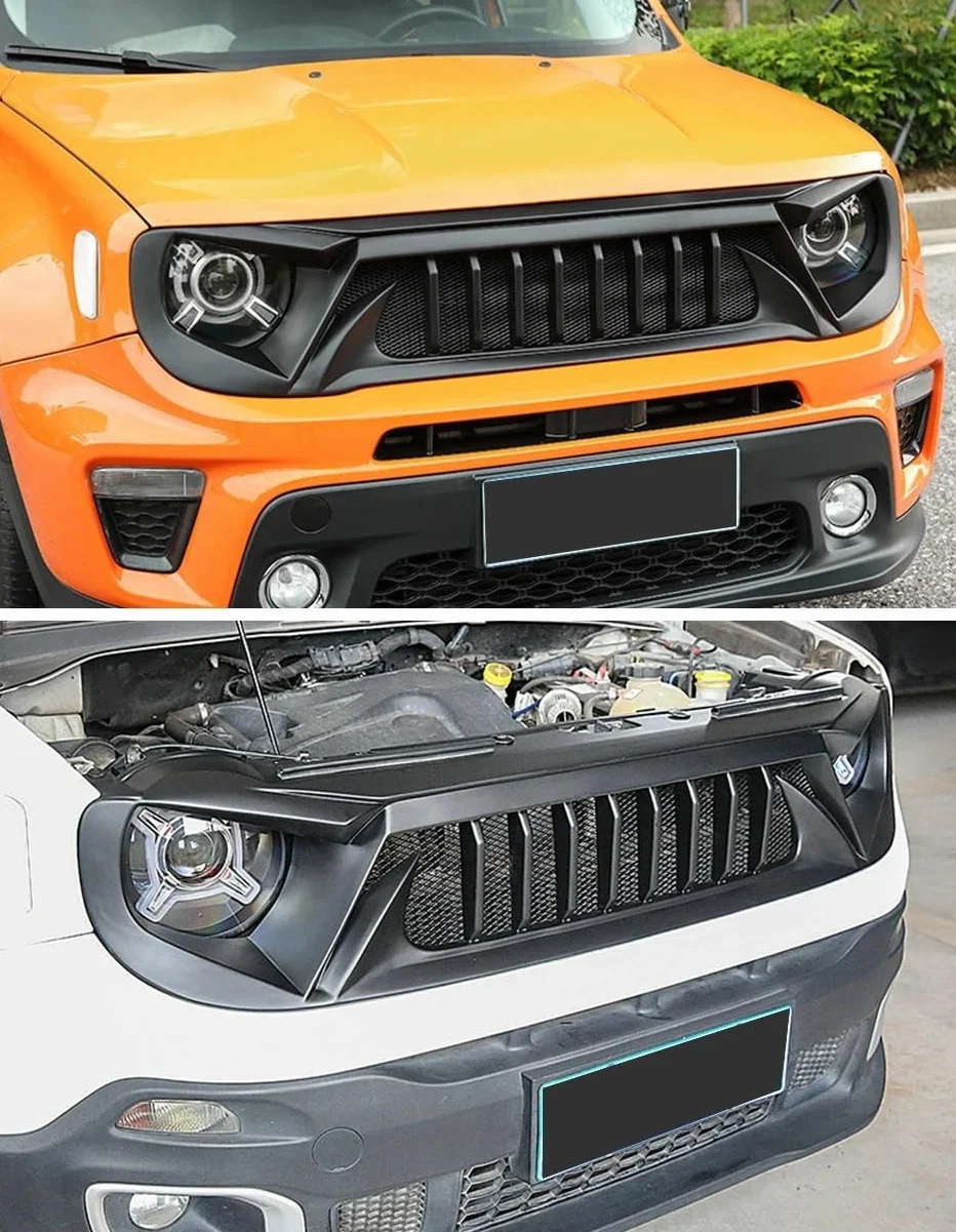 Kratka przednia do Jeep Renegade 2016-2018 grill wyścigowy matowy czarny wlot powietrza
