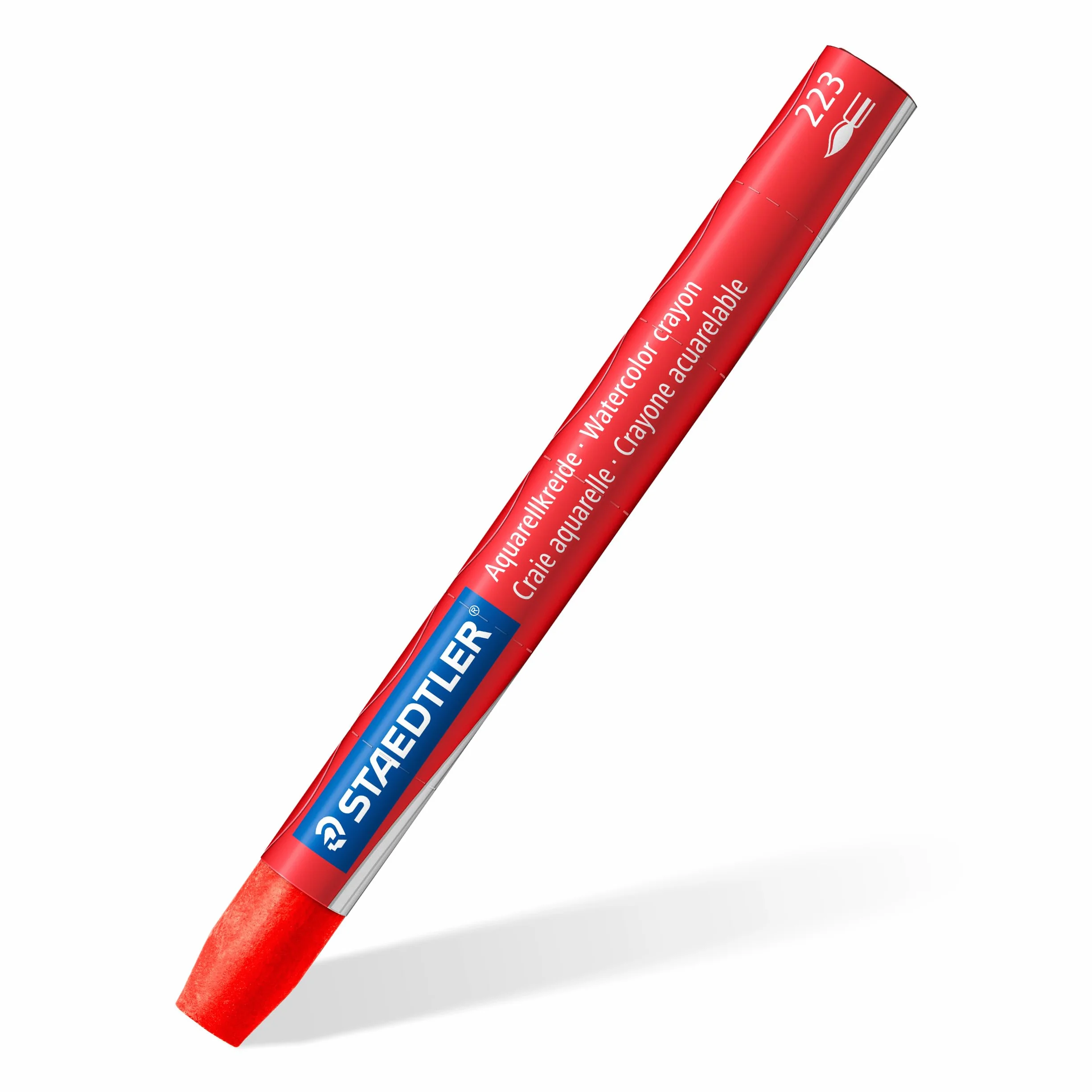 Staedtler 223 C24 kreda akwarelowa (jasne kolory, łatwo zmywalna, z wodoodporną banderolą, średnica 8 mm, okrągła) kartonowe etui z 24 żywymi kolorami