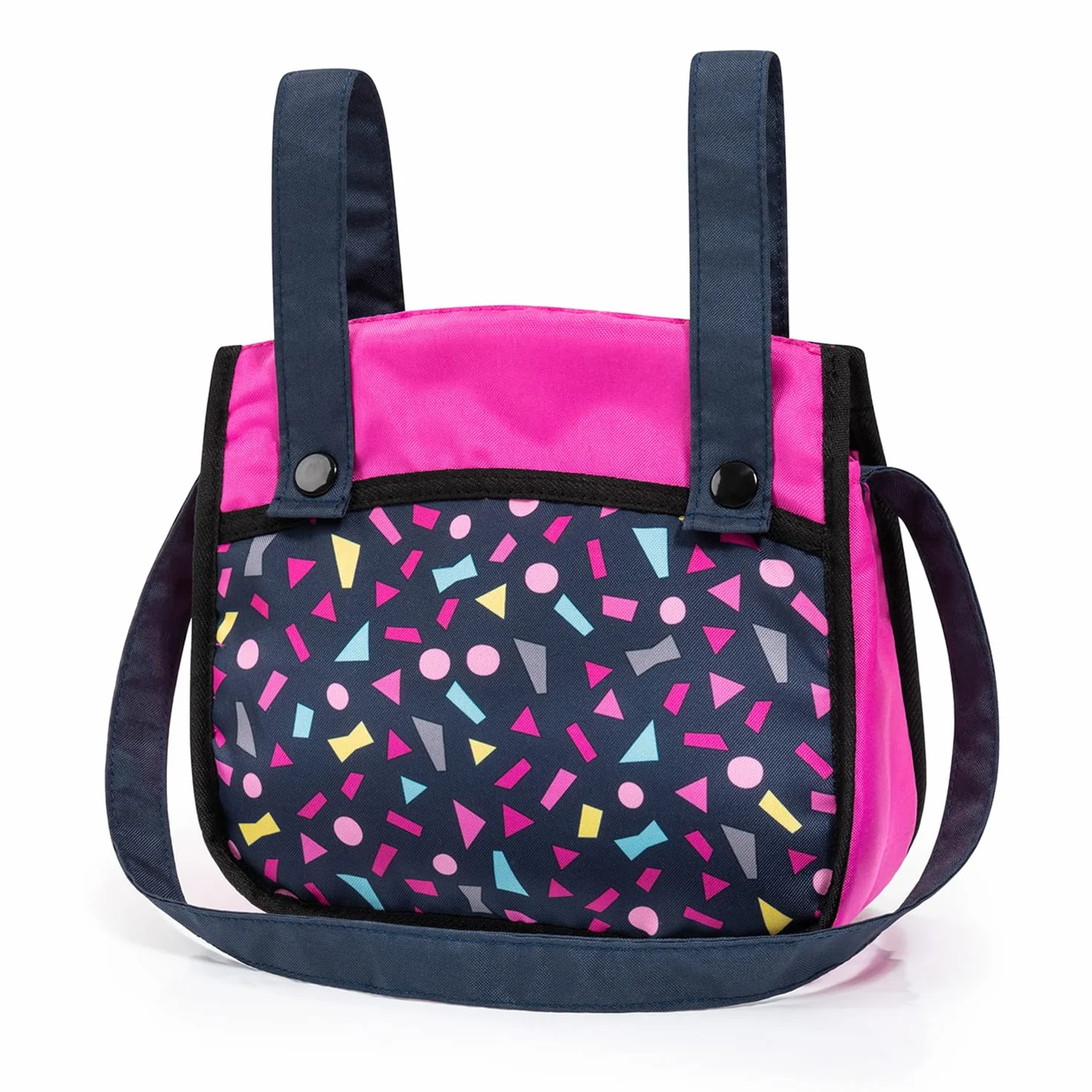 Bayer Design 17080AA Wózek dla lalek combi Xeo z torbą, regulacją wysokości, kolorowy, wróżka, Black, Pink, Fairy