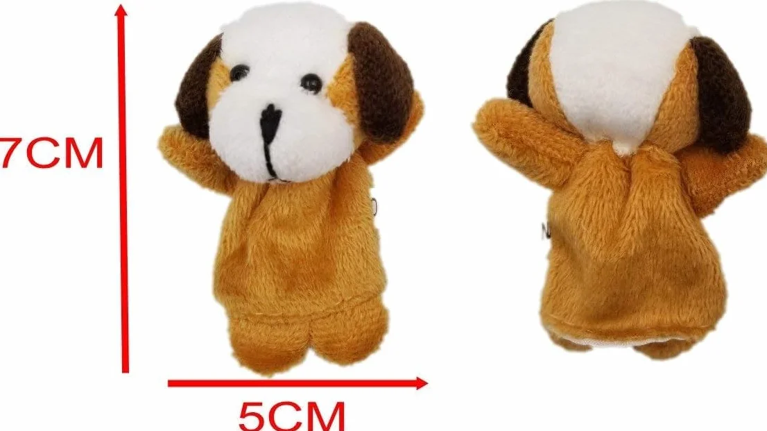 JZK 11 zwierząt palec marionetka zestaw mała pluszowa zabawka zwierzę ręka marionetka dla dzieci dzieci upominki na przyjęcie urodzinowe torby wypełniacze