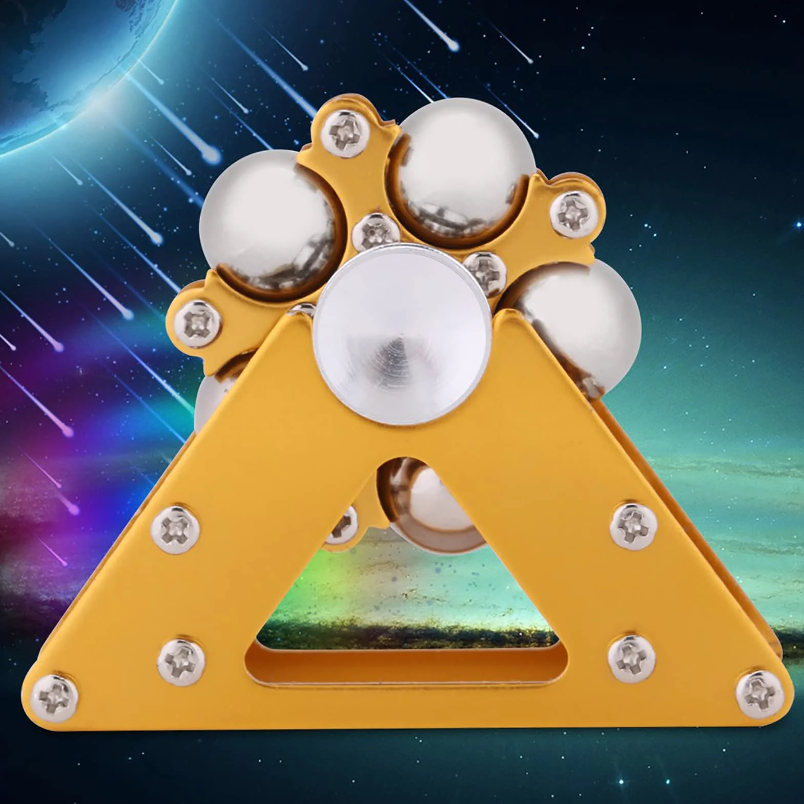 Gyro Focus Toy, Metalowy Diabelski Młyn Fidget Spinner Zabawki na Biurko ze Stojakiem Antystresowe Zabawki Ręczne dla Dzieci i Dorosłych