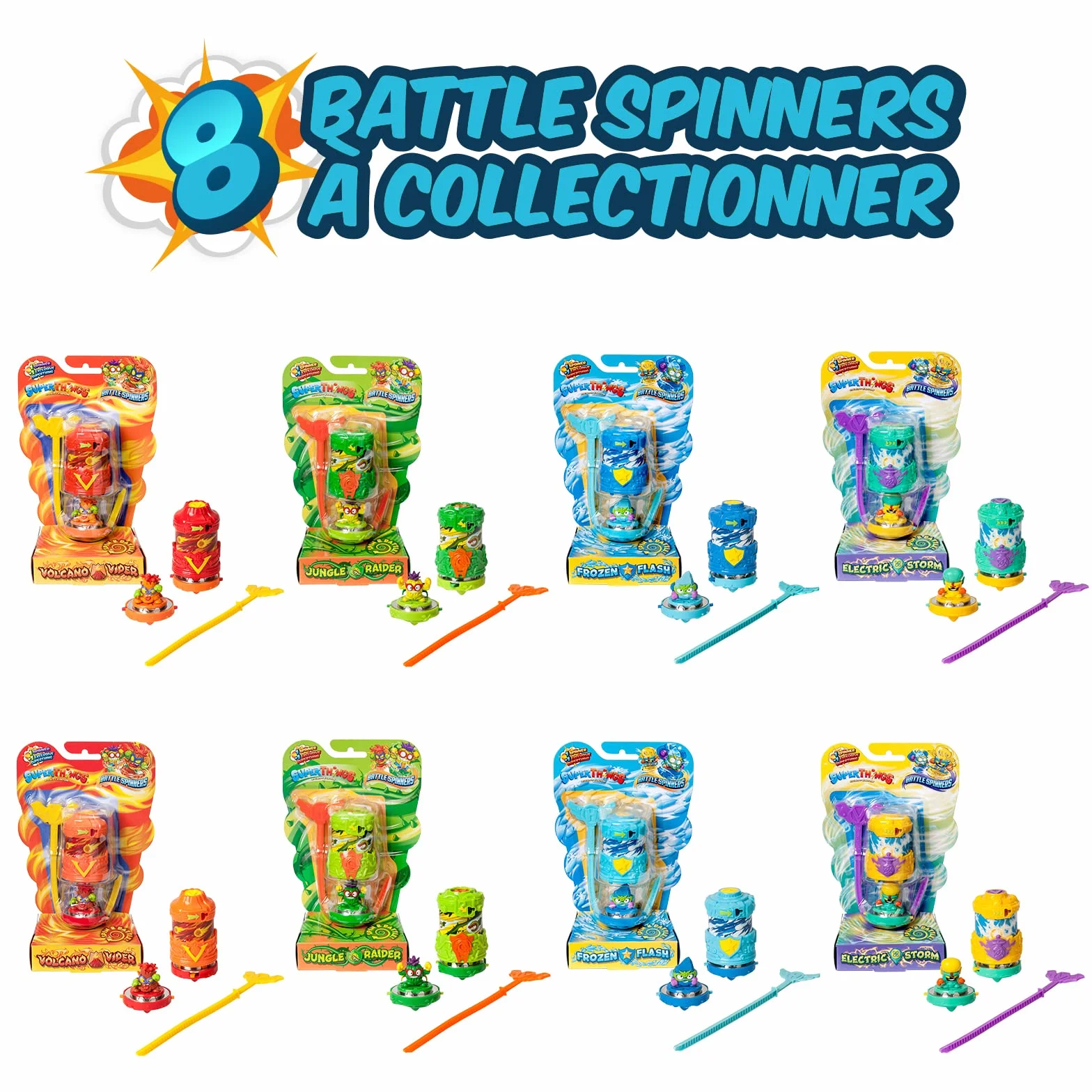 SUPERZINGS - Battle Spinners - Burza elektryczna, zawiera 1 Spinner i 1 ekskluzywny SuperThing