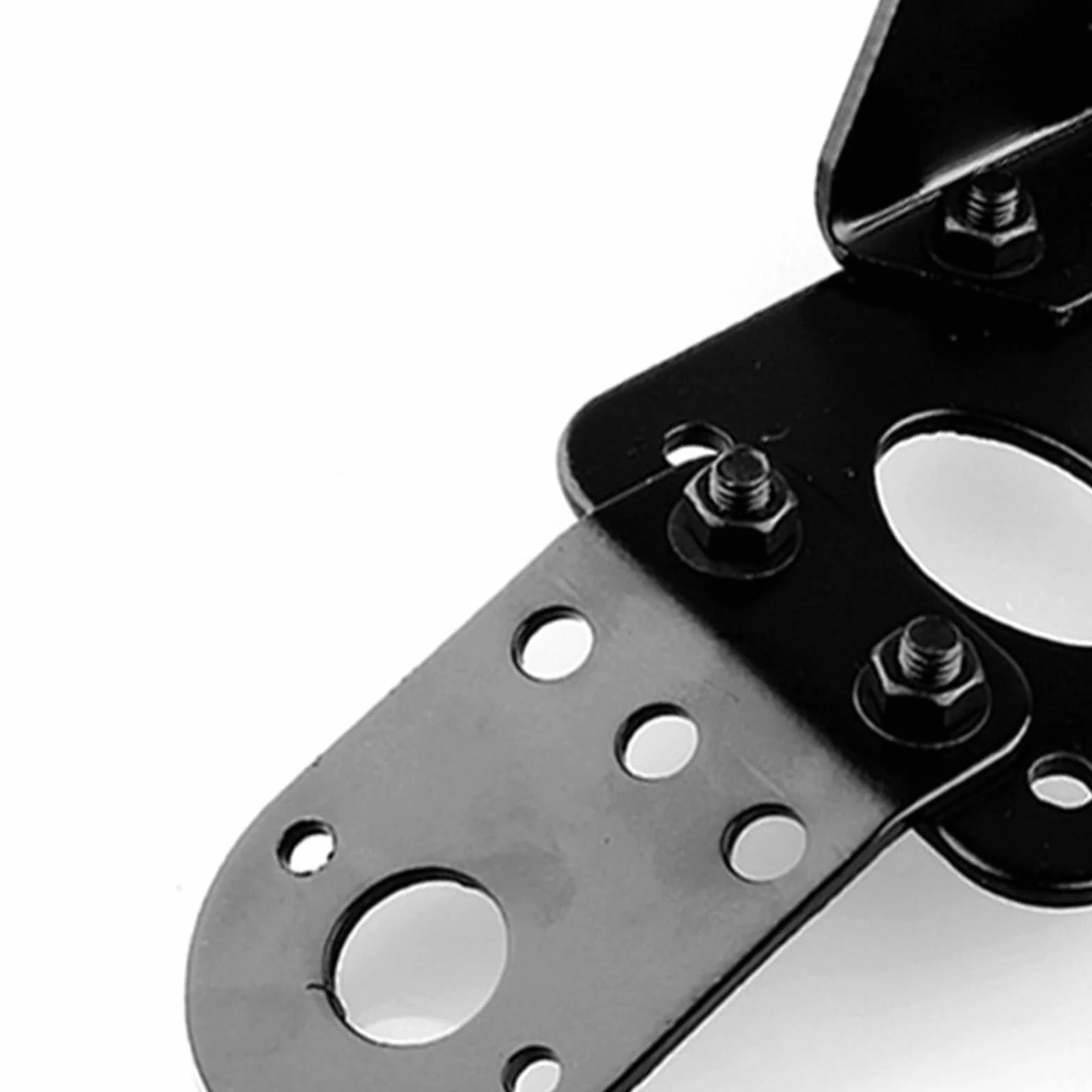 Motocyklowe tylne światło hamulca z tablicą rejestracyjną, mocowanie boczne, metalowy wspornik czarny