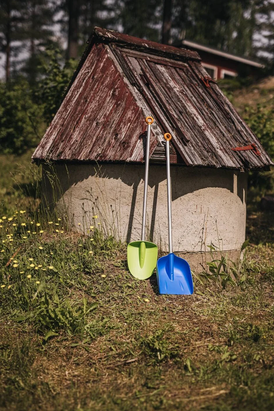 Fiskars Szpadel dziecięcy, Długość: 91 cm, Ostrze z tworzywa/ aluminiowy trzonek, Zielony/ pomarańczowy, MyFirst Fiskars, 1001420