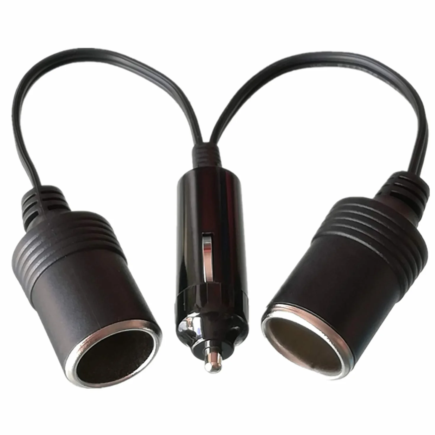 GTIWUNG Kabel przedłużający 1 do 2 zapalniczki samochodowej, gniazdo zapalniczki samochodowej męsko-żeńskiej, DC 12 V 24 V adapter rozgałęźnik 1 do 2 rozdzielacza z wtyczką męską z bezpiecznikiem