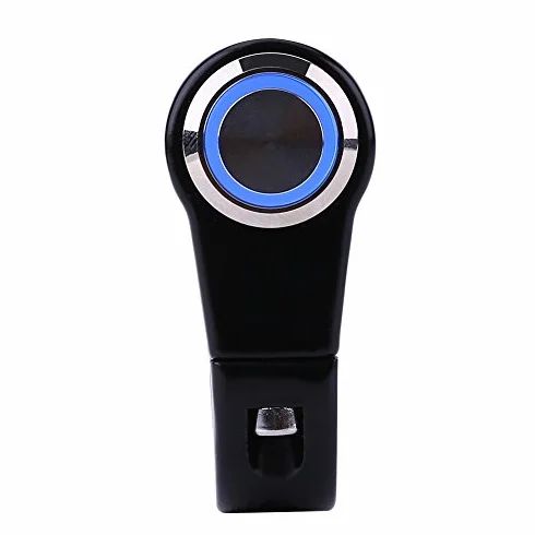 Keenso Motocyklowy przełącznik na kierownicę, 7/8", 22 mm, wodoszczelny, motocyklowy, przycisk na kierownicę (styl B Self-Locking Button with Light)