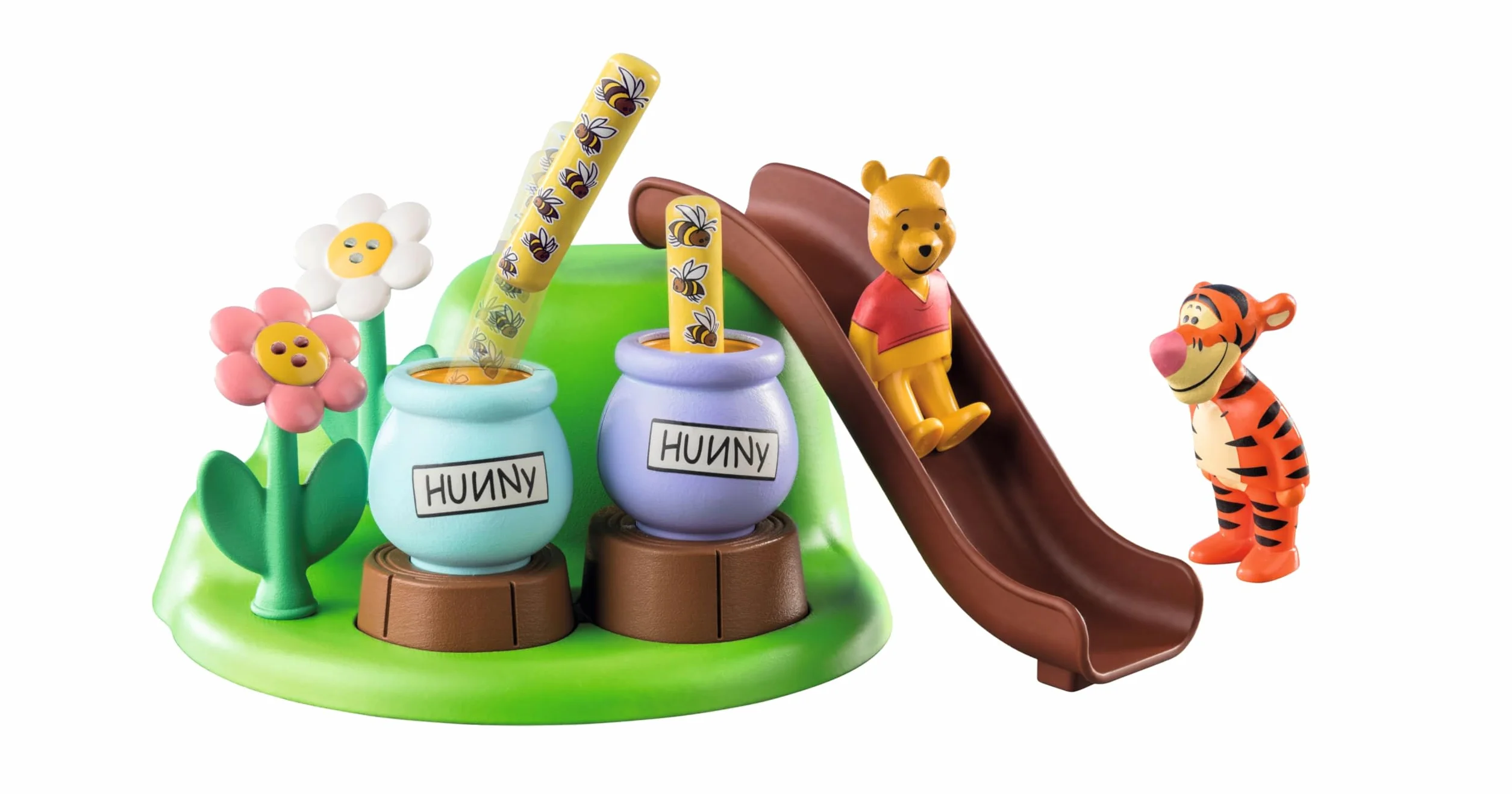 PLAYMOBIL 71317 1.2.3 & Disney: Pszczeli ogród Kubusia Puchatka i Tygrysa, zabawka edukacyjna dla maluchów, od 12 miesięcy