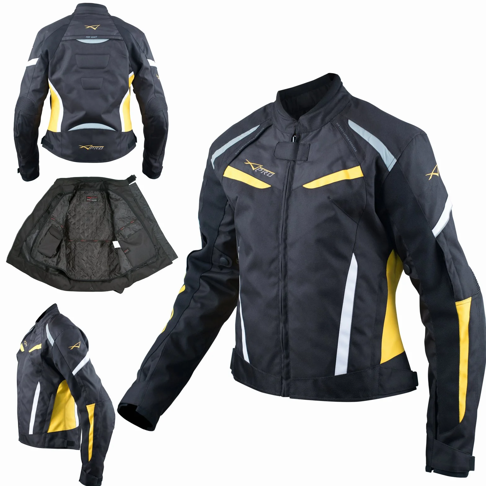 Tekstylna kurtka motocyklowa, damska, wodoszczelna, odblaskowa, podróżna