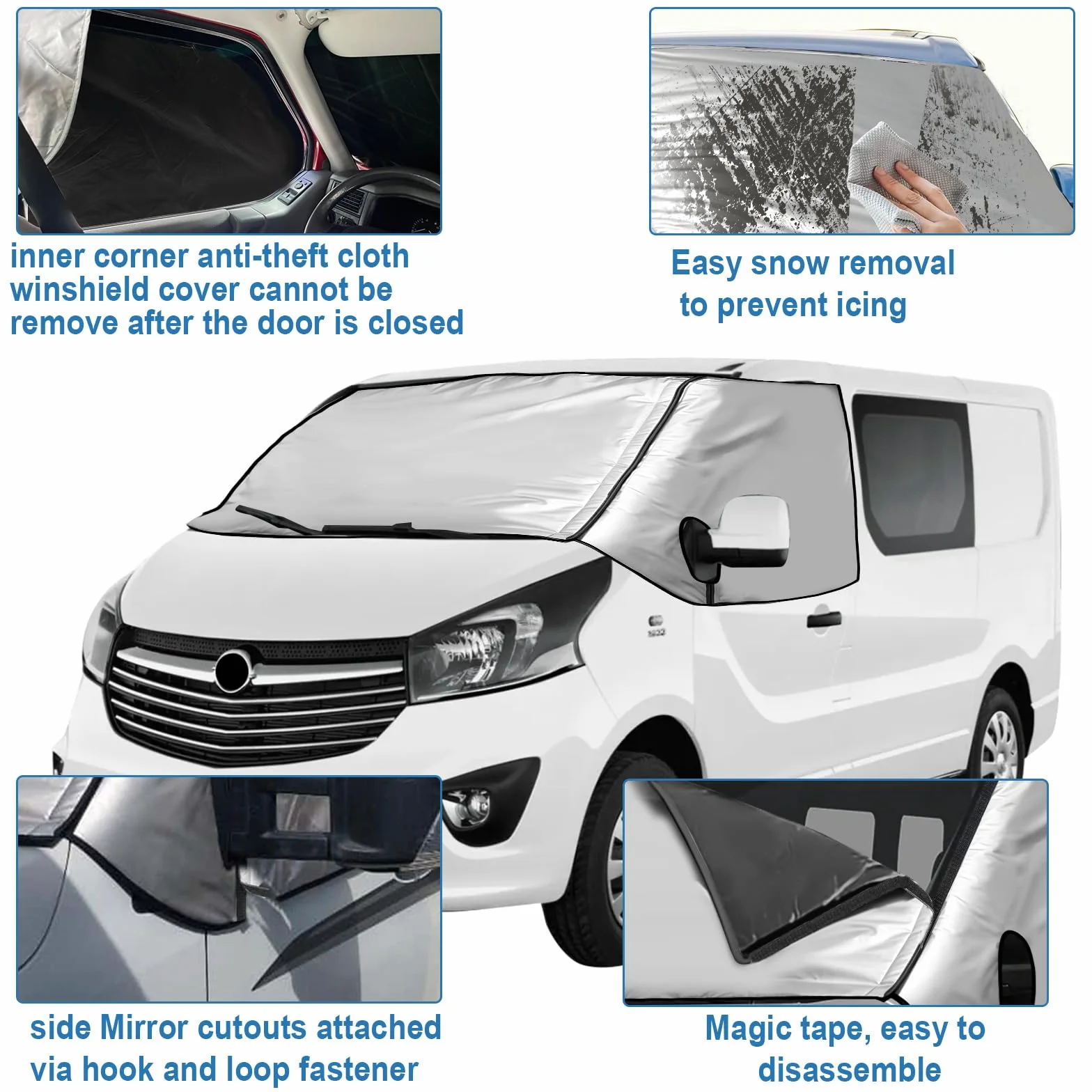 Osłona przedniej szyby Opel Vivaro Renault Trafic 2001-2014 wodoodporna zaciemniająca