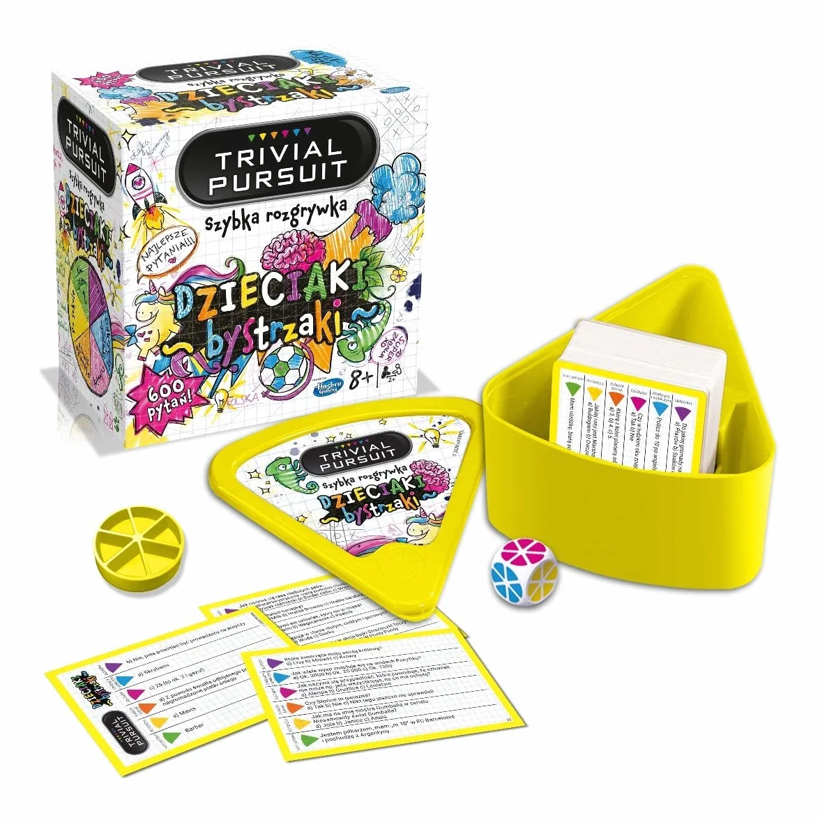 TRIVIAL PURSUIT Dzieciaki Bystrzaki, gra karciana dla dzieci i rodziców, edukacja przez zabawę