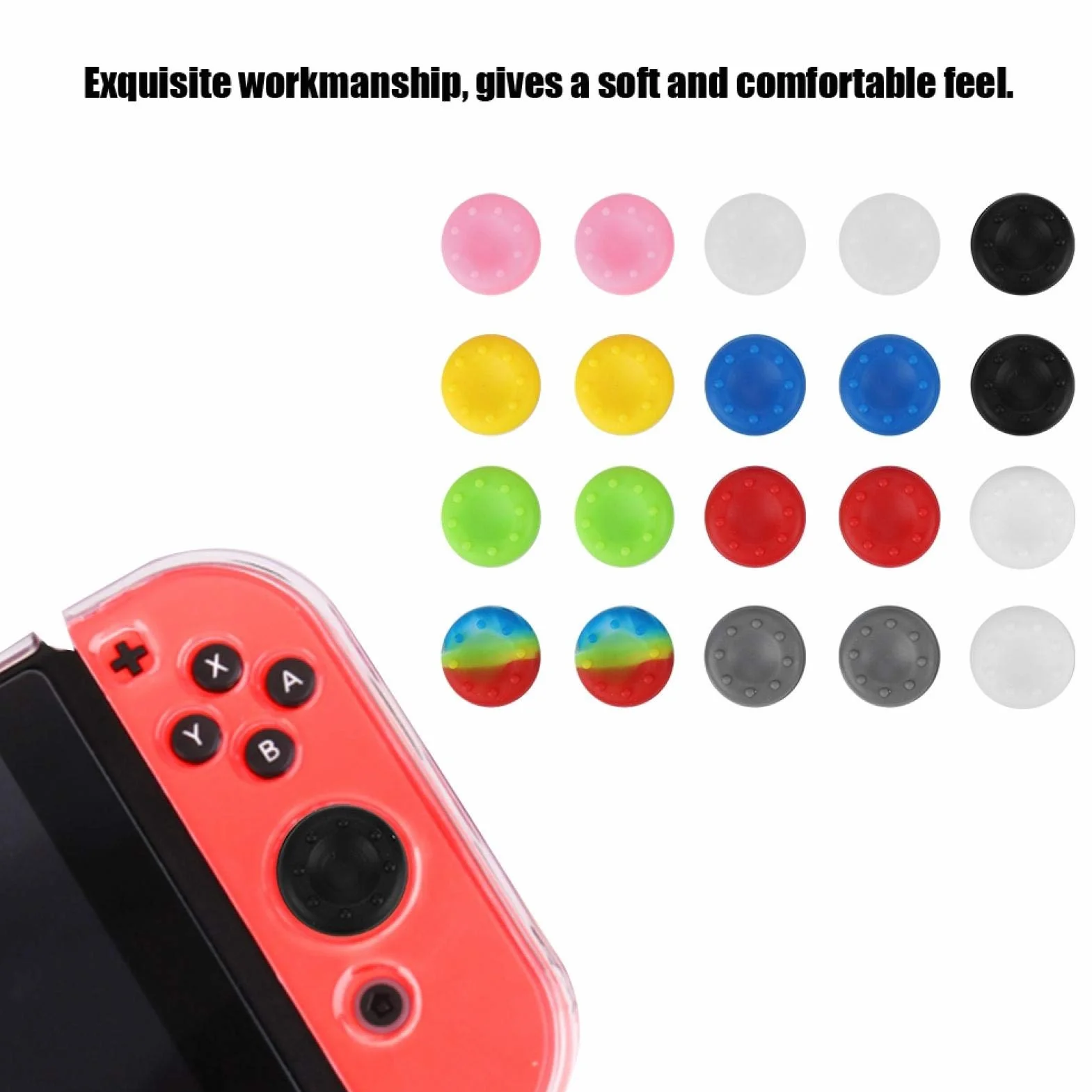 20 sztuk kontroler uchwyt na joystick osłona kciuka na / / One / 360 kontroler do konsoli do gier Joystick Gamepad