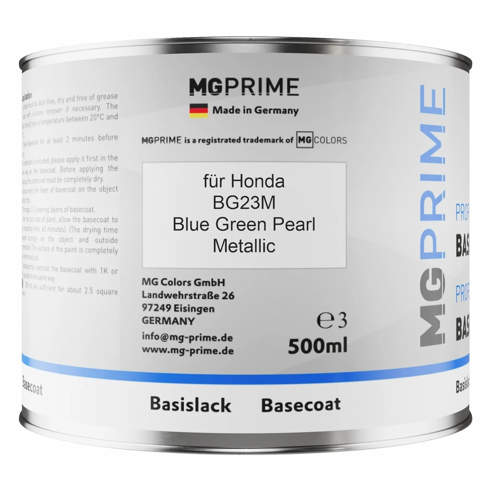 MG PRIME Lakier samochodowy Honda BG23M Blue Green Pearl Metallic zestaw 1,25L