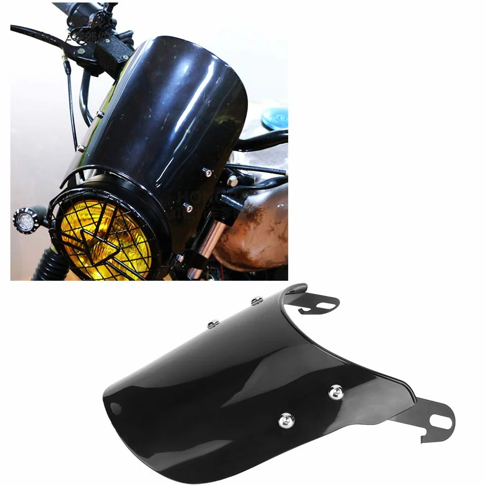 Aramox Przednia Szyba do Motocykli Owiewki ABS Czarne