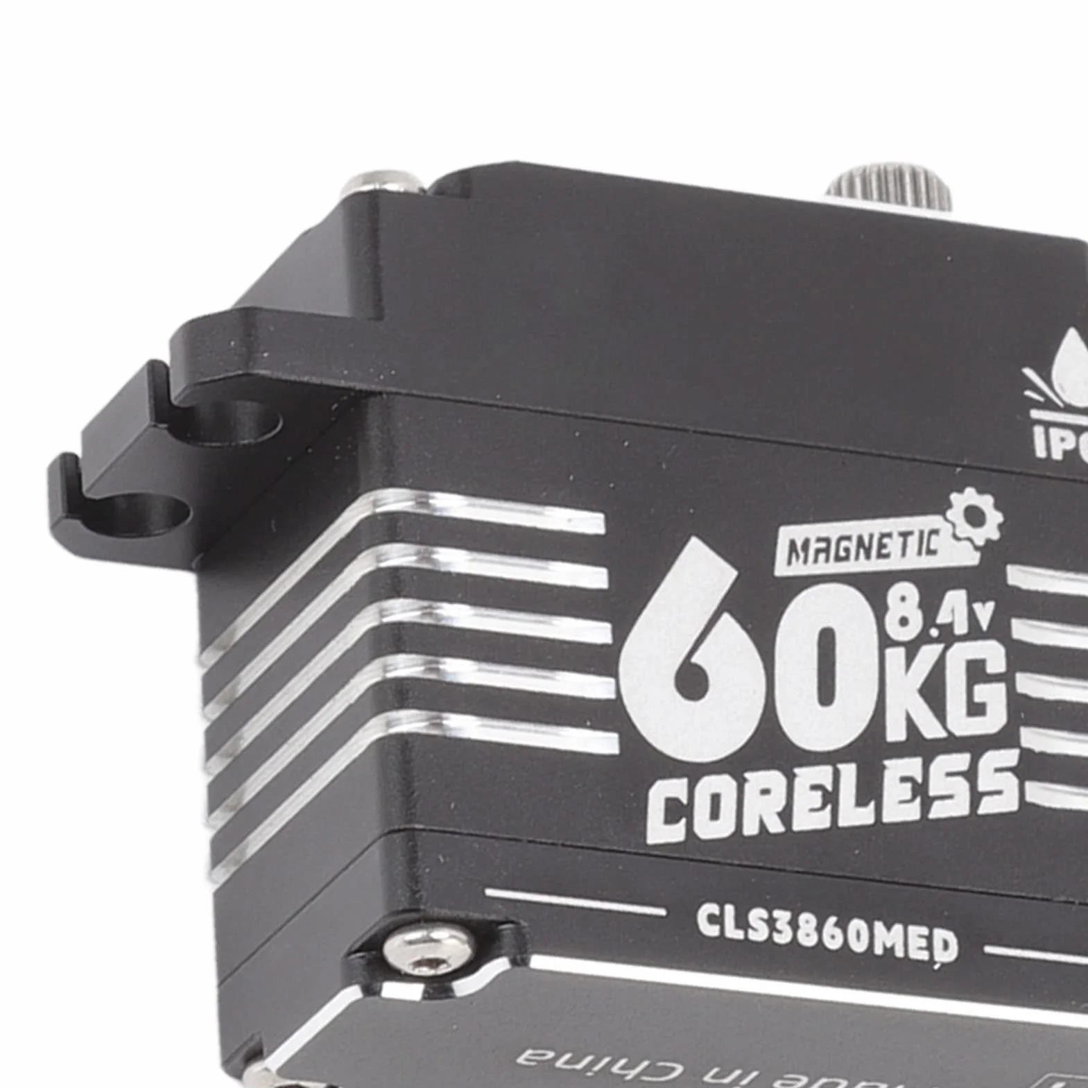 RC Gear Servo, Stop Aluminium Super Torque Programowalny IP67 Wodoodporna Przekładnia Kierownicza RC Czarny 60KG Silnik Bezrdzeniowy do Zdalnie Sterowanego Robota (360 stopni)