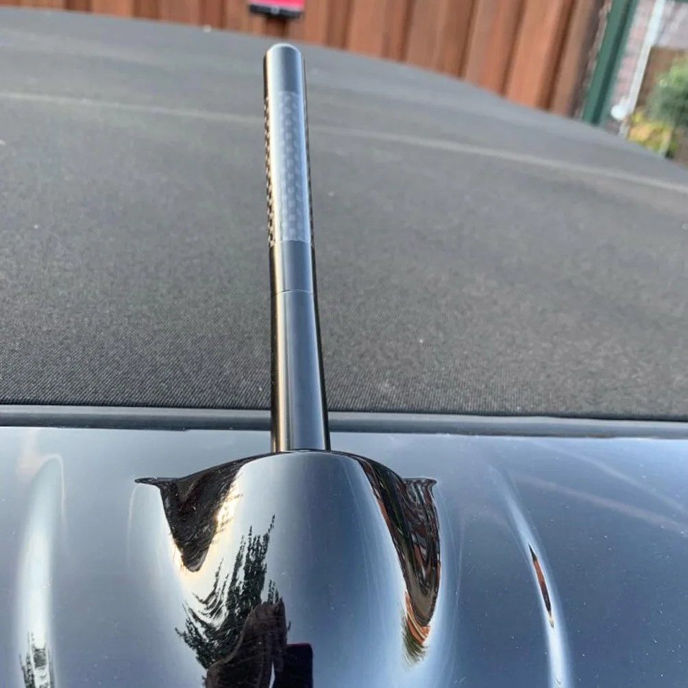 Dla Mini Cooper S R56 R50 F56 R53 F55 JCW R60 R55 R52 R57 R58 R59 F57 Clubman radio samochodowe FM osłona anteny 12 cm 4,7 cala akcesoria z włókna węglowego
