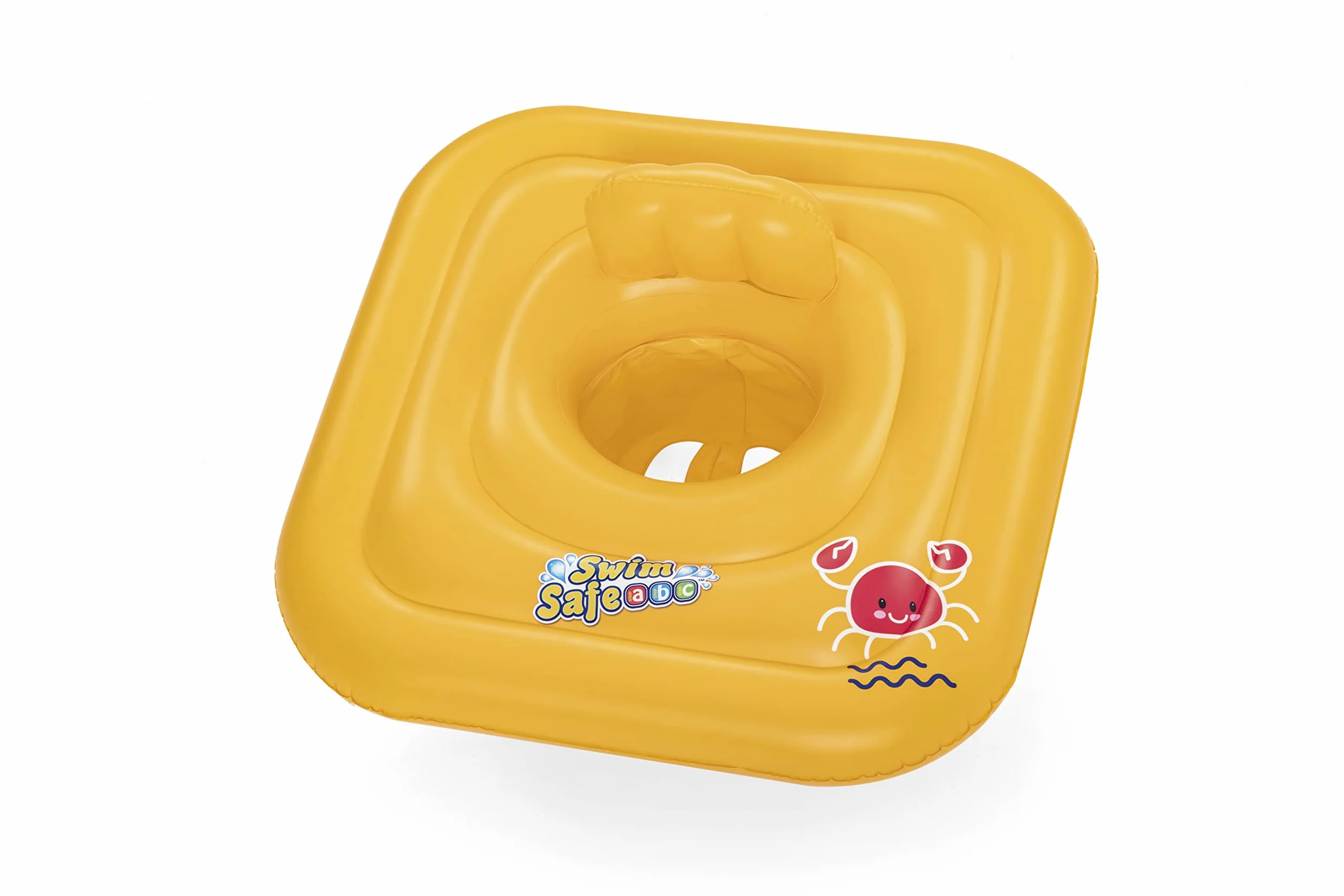 BESTWAY - Koło ratunkowe z siedziskiem Swim Safe A - Nadmuchiwane - 32050N - Żółte - Winyl - 65cm x 26cm - Bezpieczeństwo Dziecka - Zabawa na świeżym powietrzu - Basen - Dziecko - Od 6 miesiąca życia