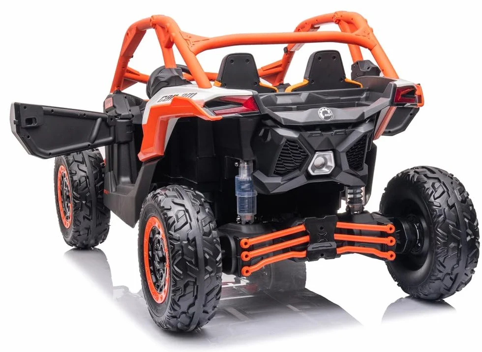 Samochód Buggy 24V Can-Am MARVERICK UTV, 4 x 200 W, pomarańczowy, 2-osobowy dla dzieci w wieku 1-8 lat, RC rodzicielski