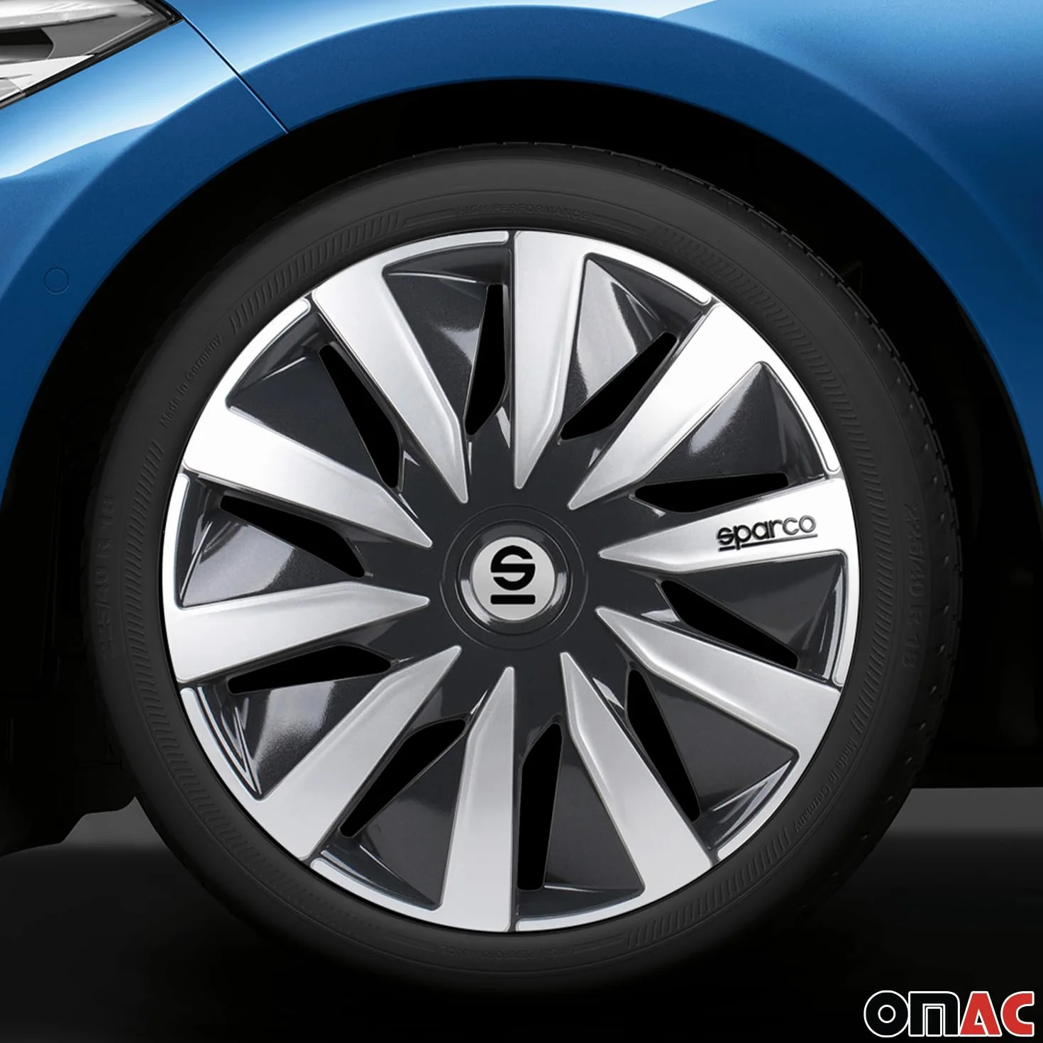 SPARCO SPC1691GRSV Zestaw Kołpak szary/srebrny
