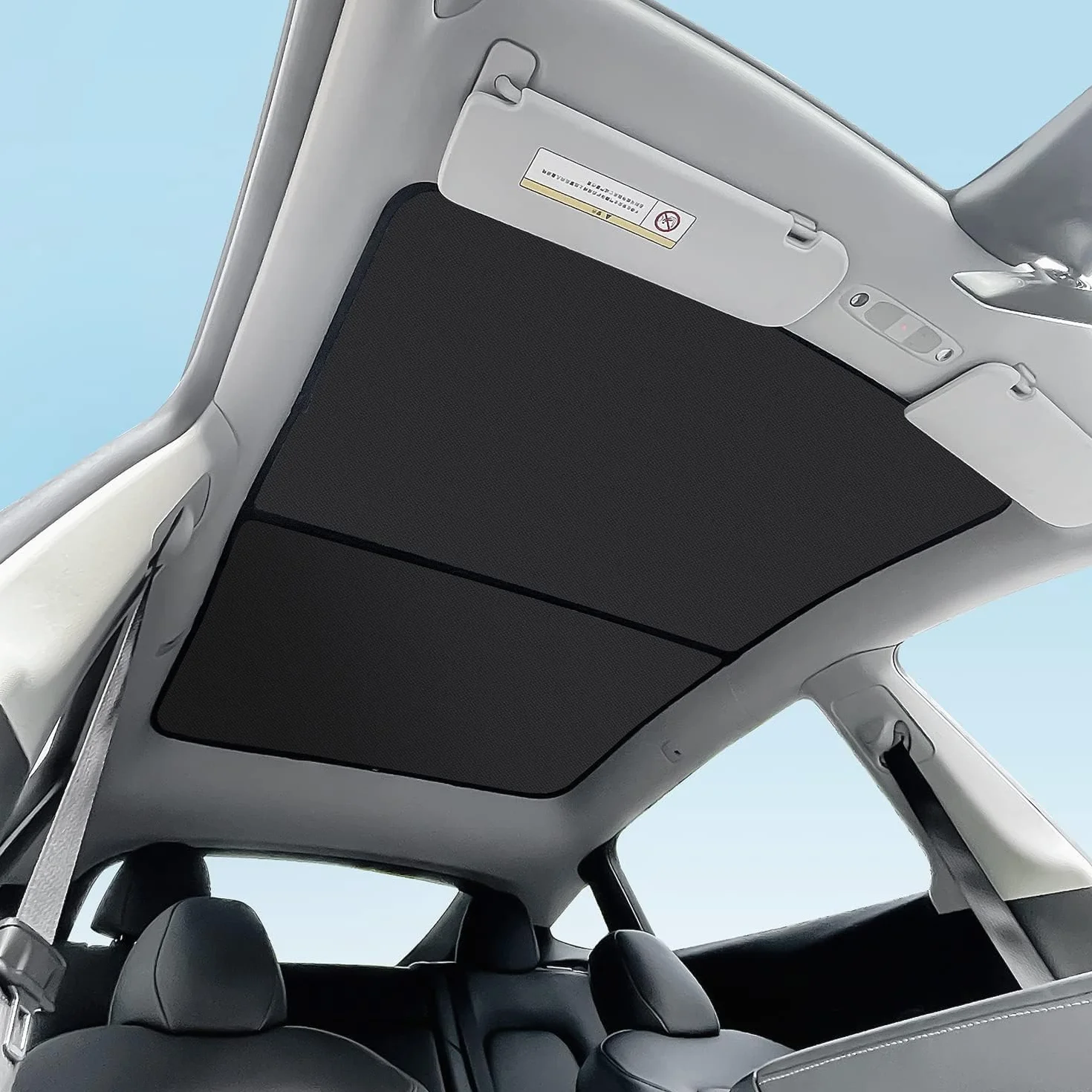 Topfit Osłona przeciwsłoneczna dla Tesla Model Y izolacja do okien dachowych, ochrona przed promieniowaniem UV ochrona przed słońcem do Tesla Model Y Heat Blocking żaluzji (lakierowana na srebrno)