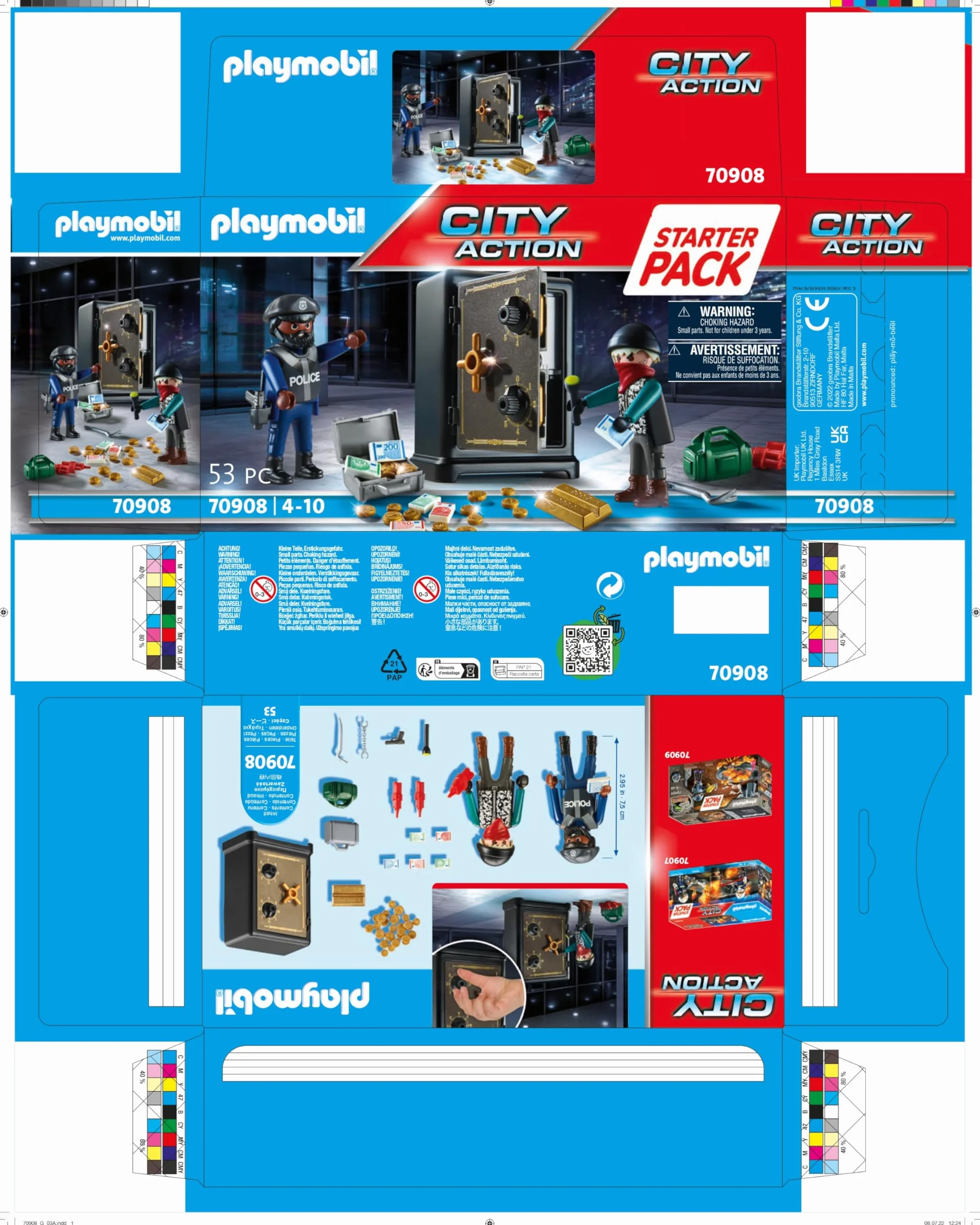 PLAYMOBIL City Action 70908 Starter Pack Włamanie do sejfu, od 4 lat