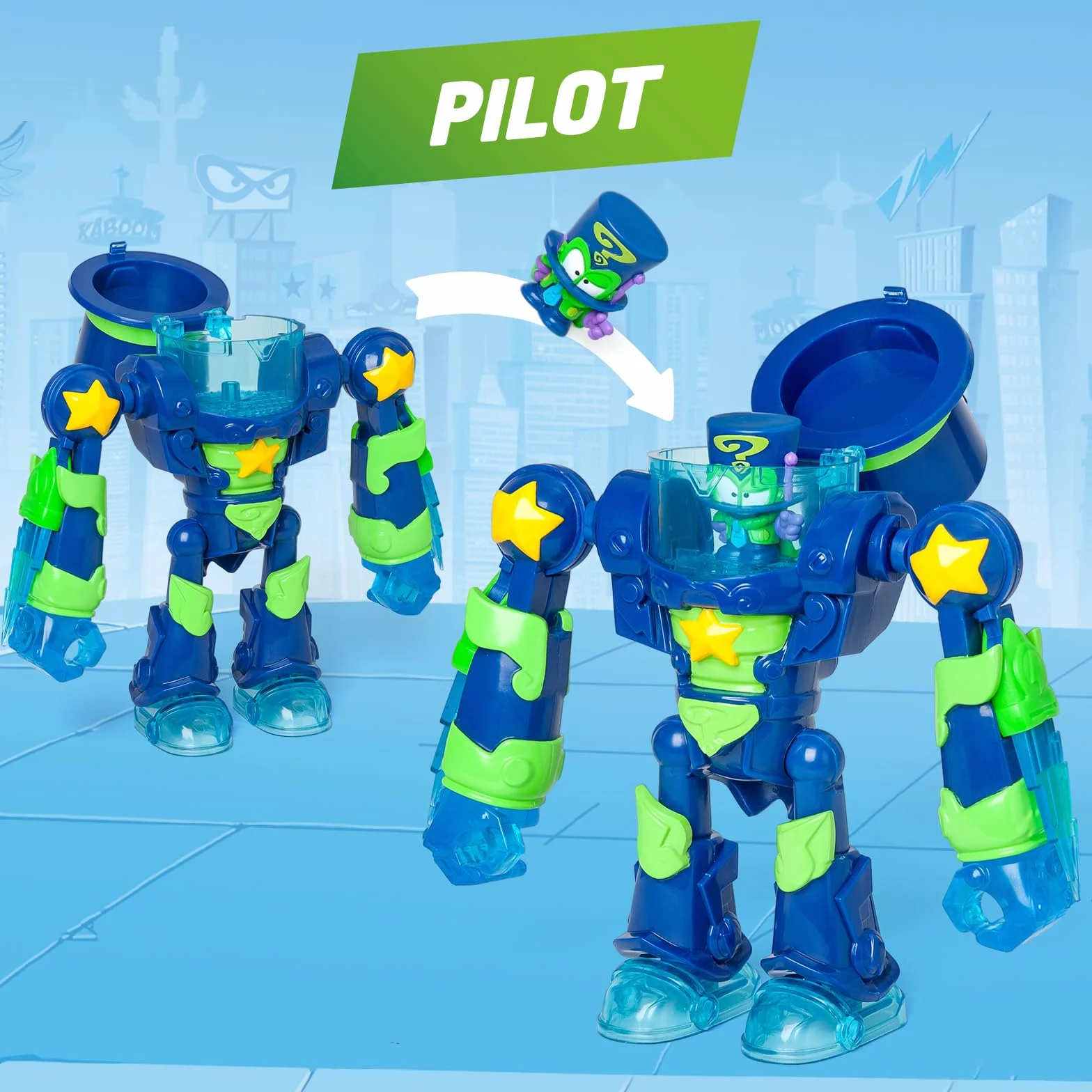 SUPERTHINGS - Ultra Striker Enigma. SuperThings Kazoom Power Ultra Striker Robot Ultra Striker - Zawiera 1 x Ultra Striker Robot, 1 ekskluzywną Enigmę, 1 x Akcesorium