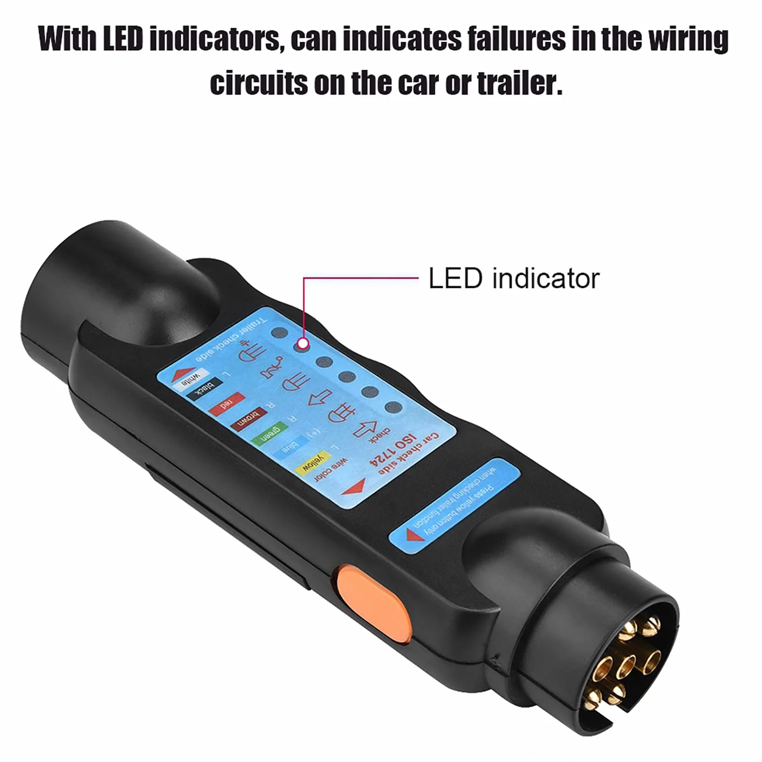 Tester wtyczki przyczepy 7 pin 13 Pin 12 V do europejskich przyczep