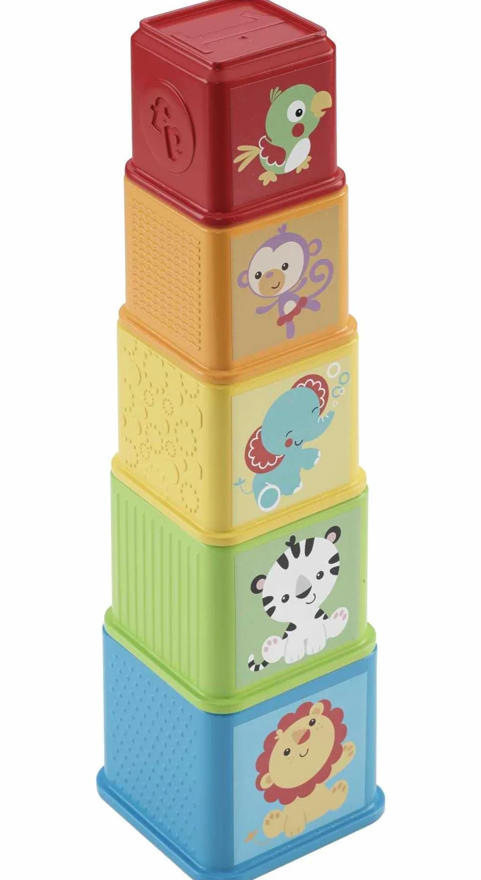Fisher-Price Stack & Explore Blocks, set of 5, baby stacking and nesting toys, for infants ages 6 months and up, CDC52