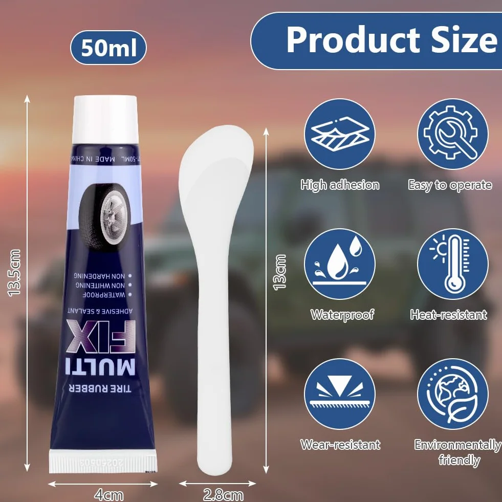 flintronic Klej do naprawy opon 100 ml czarny do samochodów motocykli