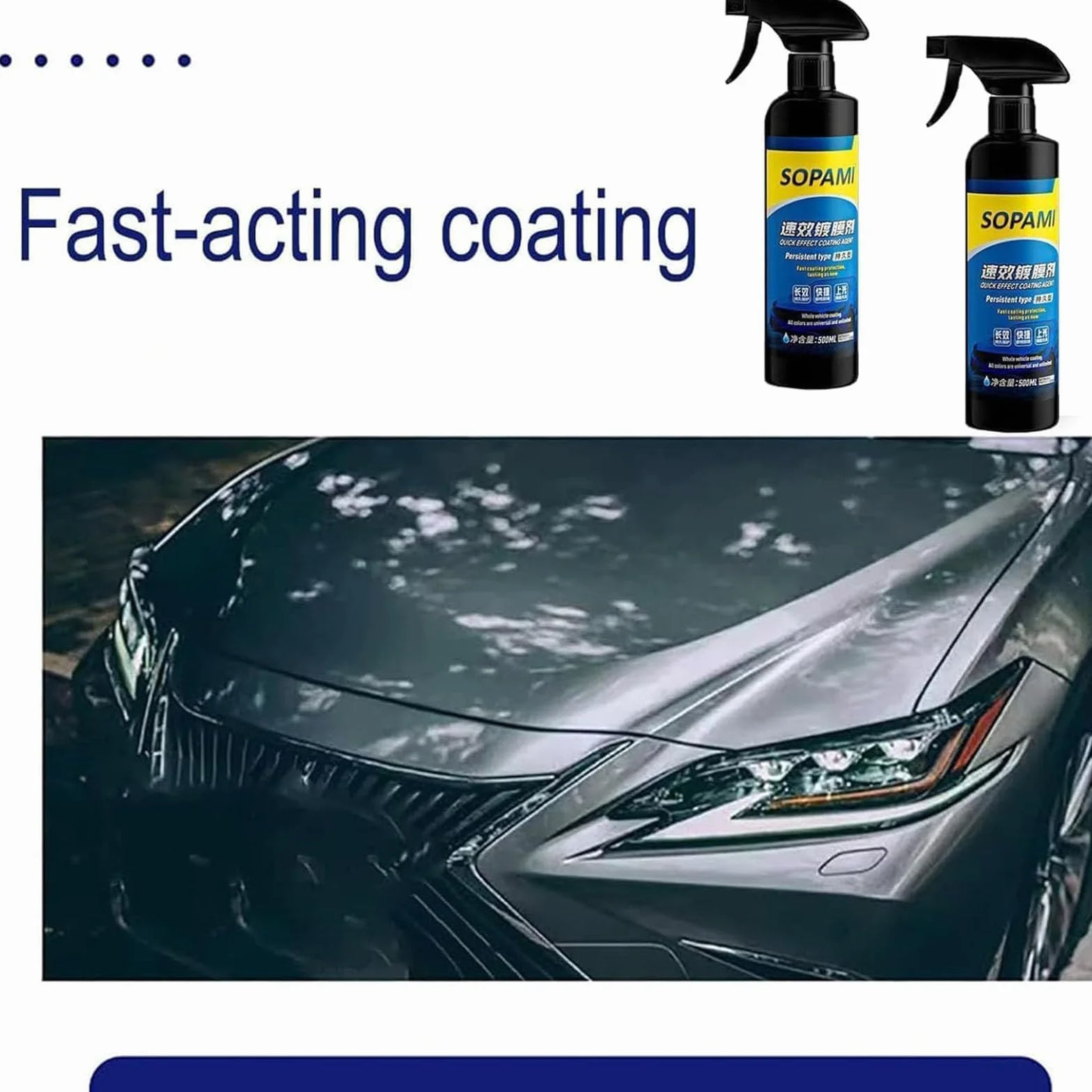 Sopami Quick Effect Coating Agent 3 in 1 Car Scratch Wax Polish Spray