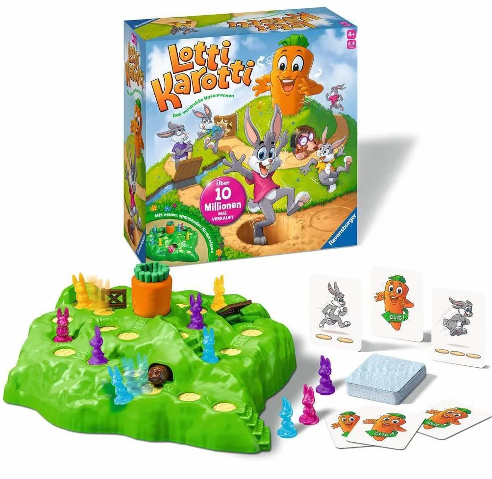 Ravensburger Lotti Karotti Gra Planszowa, Wielokolorowy, ‎od 4 Lat