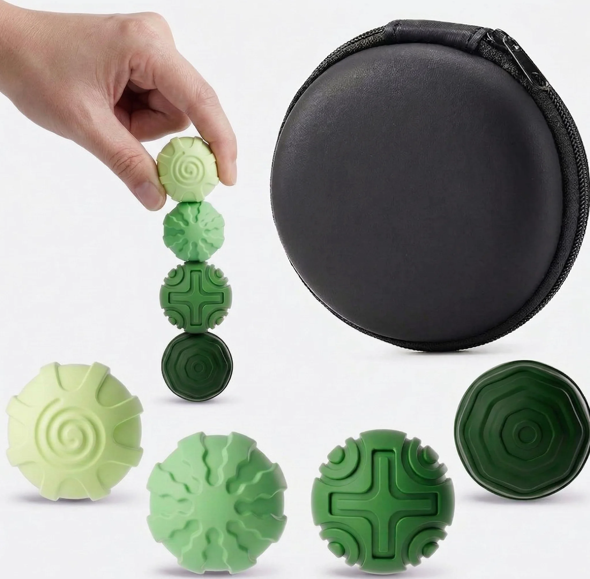Magnetyczne silikonowe piłki, Fidget Toys dla dorosłych i młodzieży, zestaw 4 sztuk, redukujące stres, zabawki sensoryczne w przypadku ADHD i stanów lękowych, gadżety na biurko, prezent dla kobiet