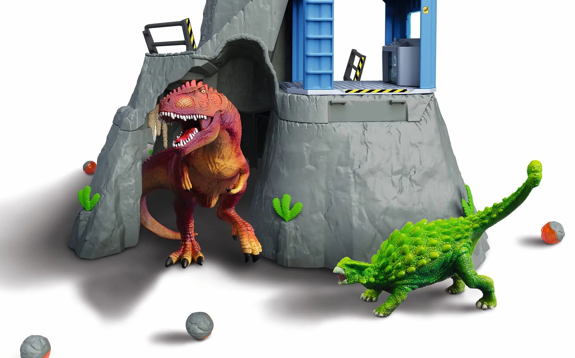 schleich 42564 Duża ekspedycja na wulkan, od 4 lat, DINOSAURS - Zestaw do zabawy, 46 x 44 x 36 cm