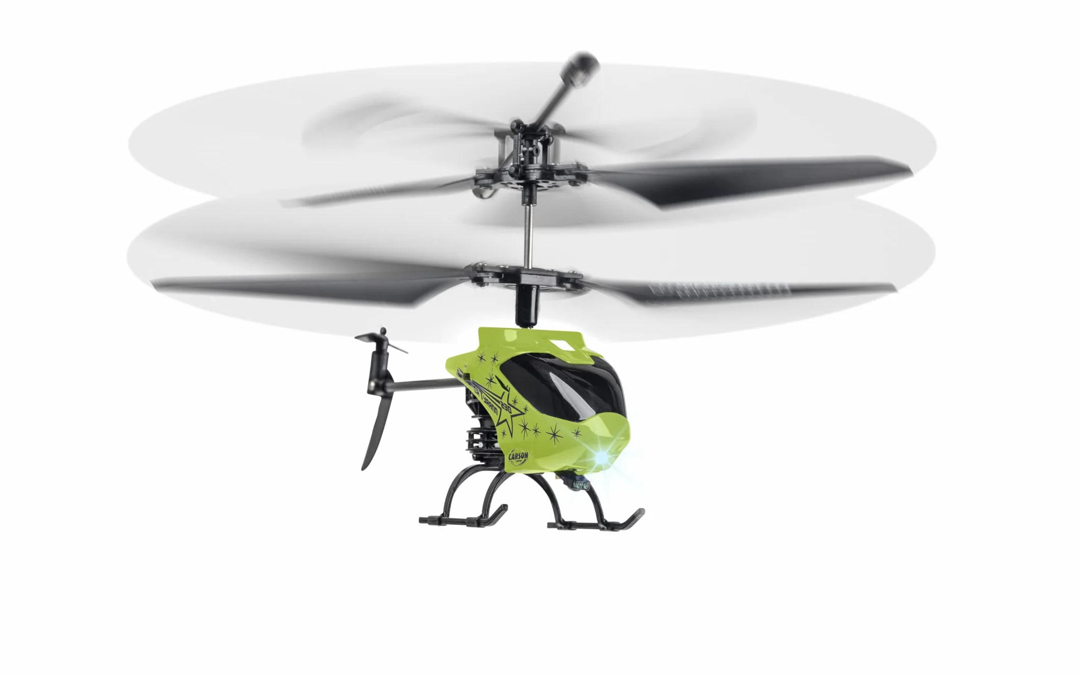 Carson 500507182 Starter Tyrann 230 IR 2Ch RTF zielony - helikopter, dla początkujących, śmigłowiec RC, zdalnie sterowana zabawka, helikopter wewnętrzny