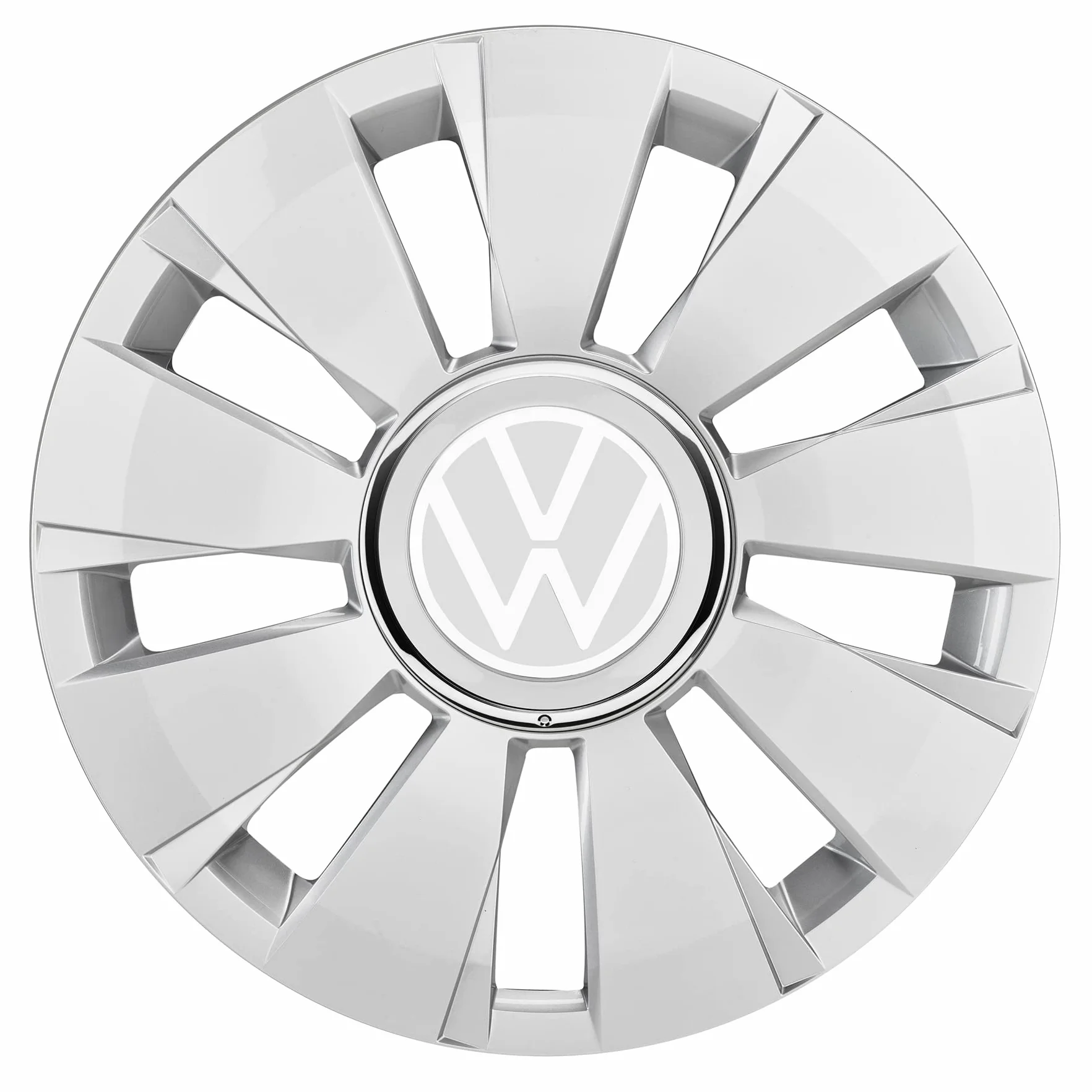 Volkswagen 1S0071454BYEH kołpaki ozdobne (4 sztuki), 14 cali, felgi stalowe, srebrne