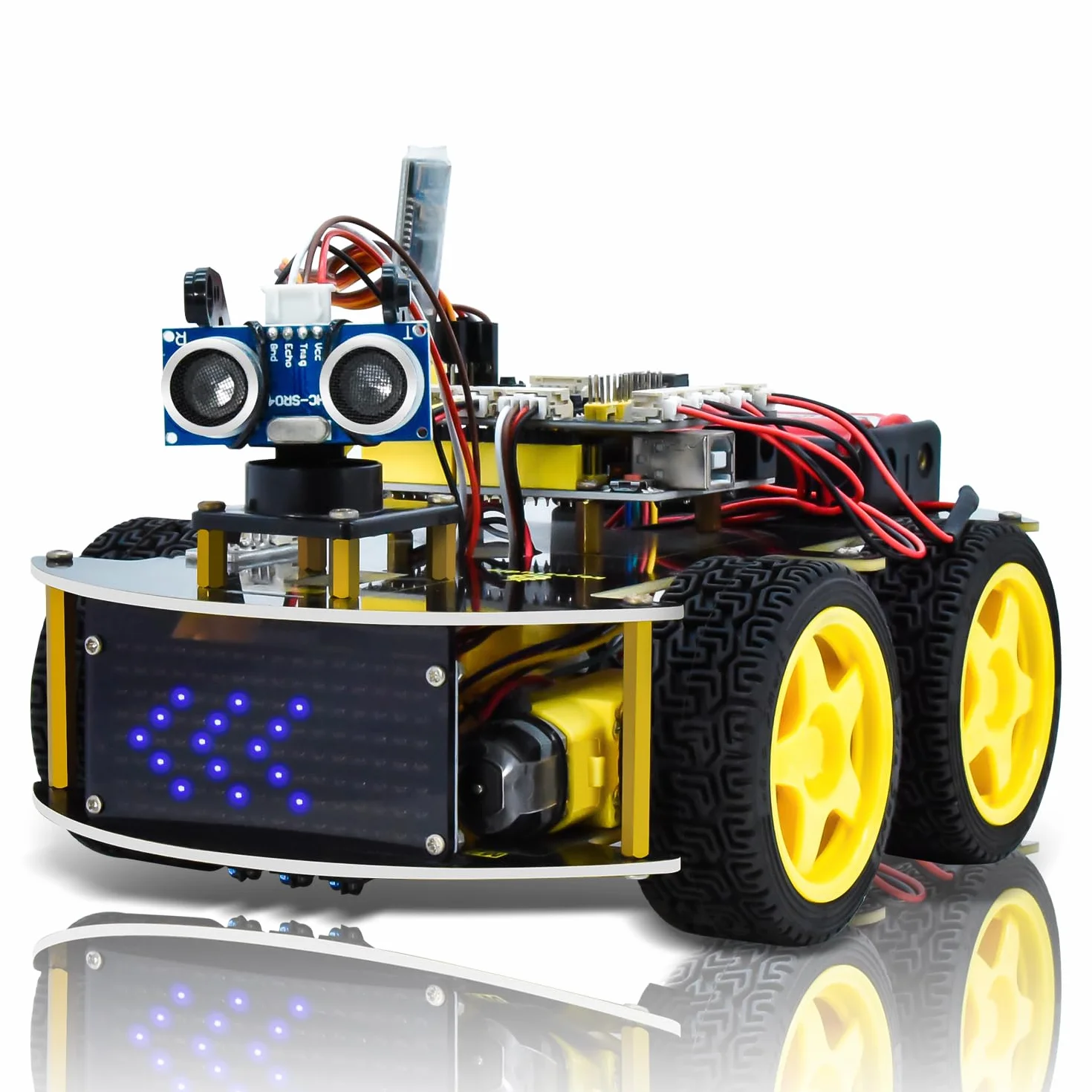 KEYESTUDIO 4WD Smart Car Robot Kit Starter Learning DIY Kit dla Arduino IDE