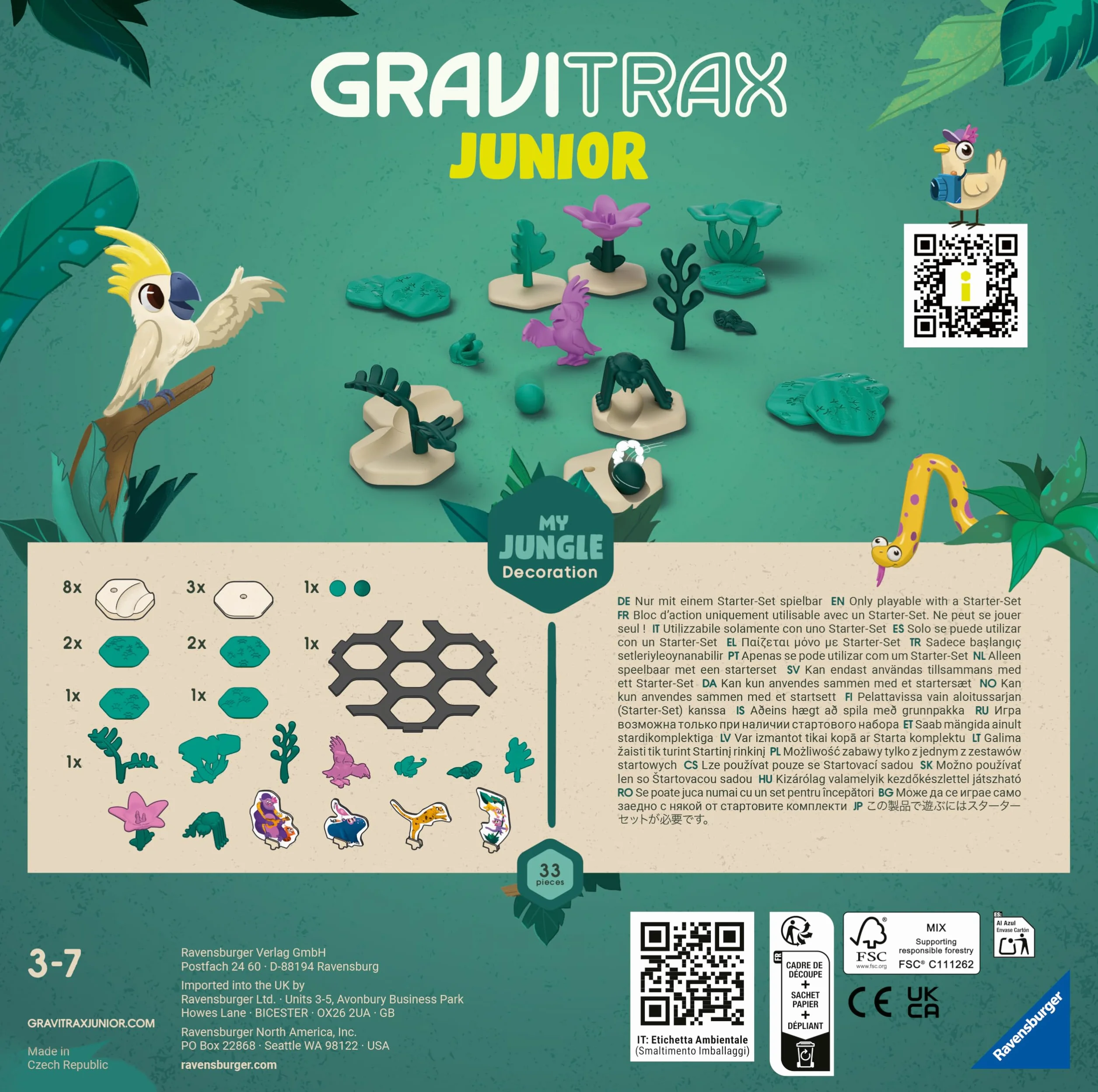 Ravensburger Gravitrax Junior Zestaw Uzupełniający Dżungla